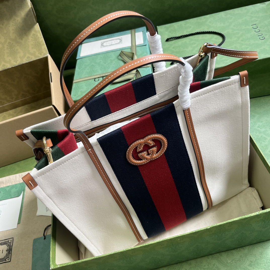 G*u*i medium interlocking g tote bag