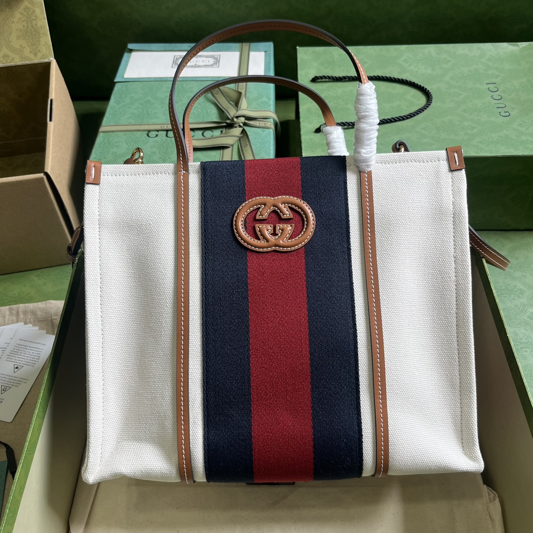 G*u*i small interlocking g tote bag