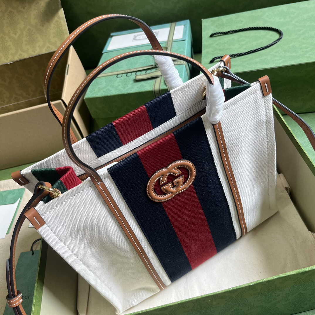 G*u*i small interlocking g tote bag