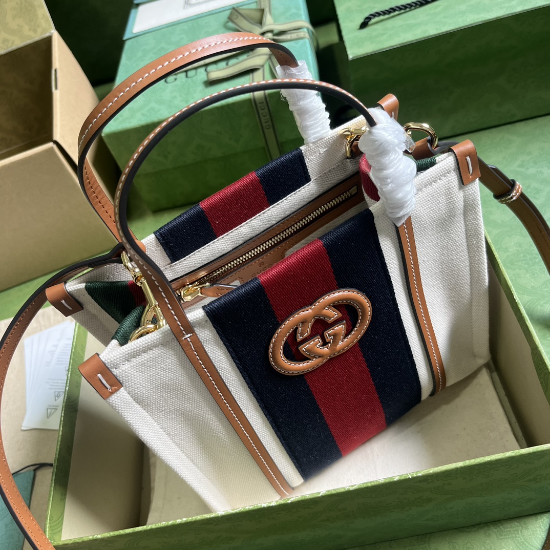 G*u*i mini interlocking g tote bag