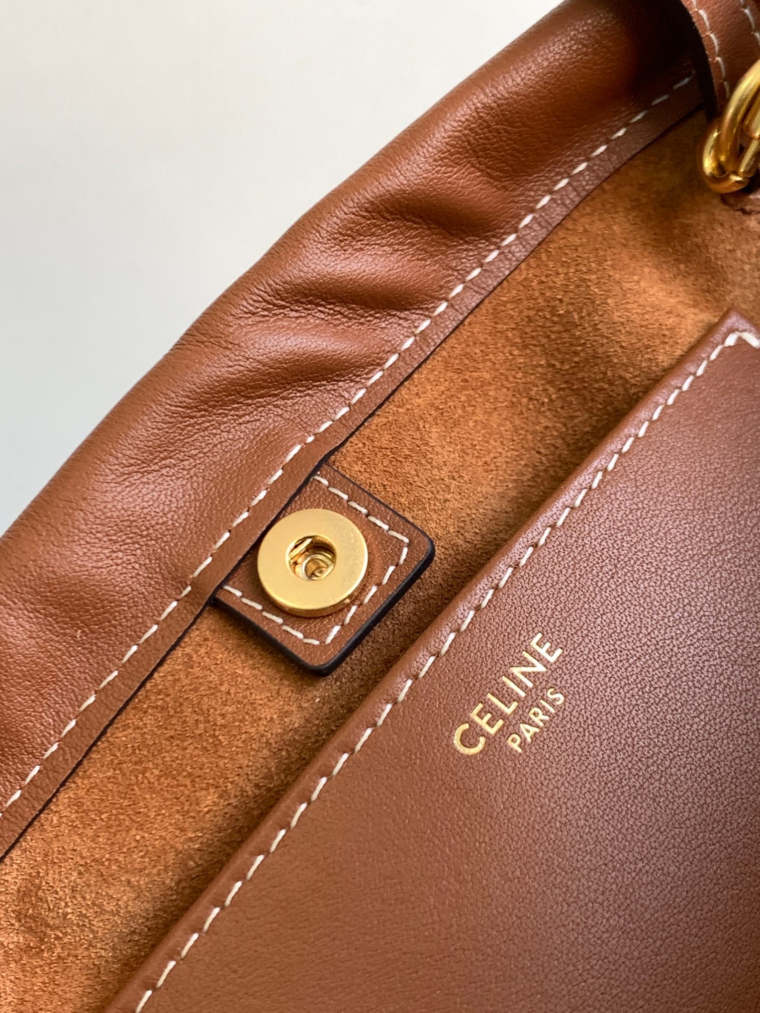 Ce**e small cabas drawstring cuir triomphe