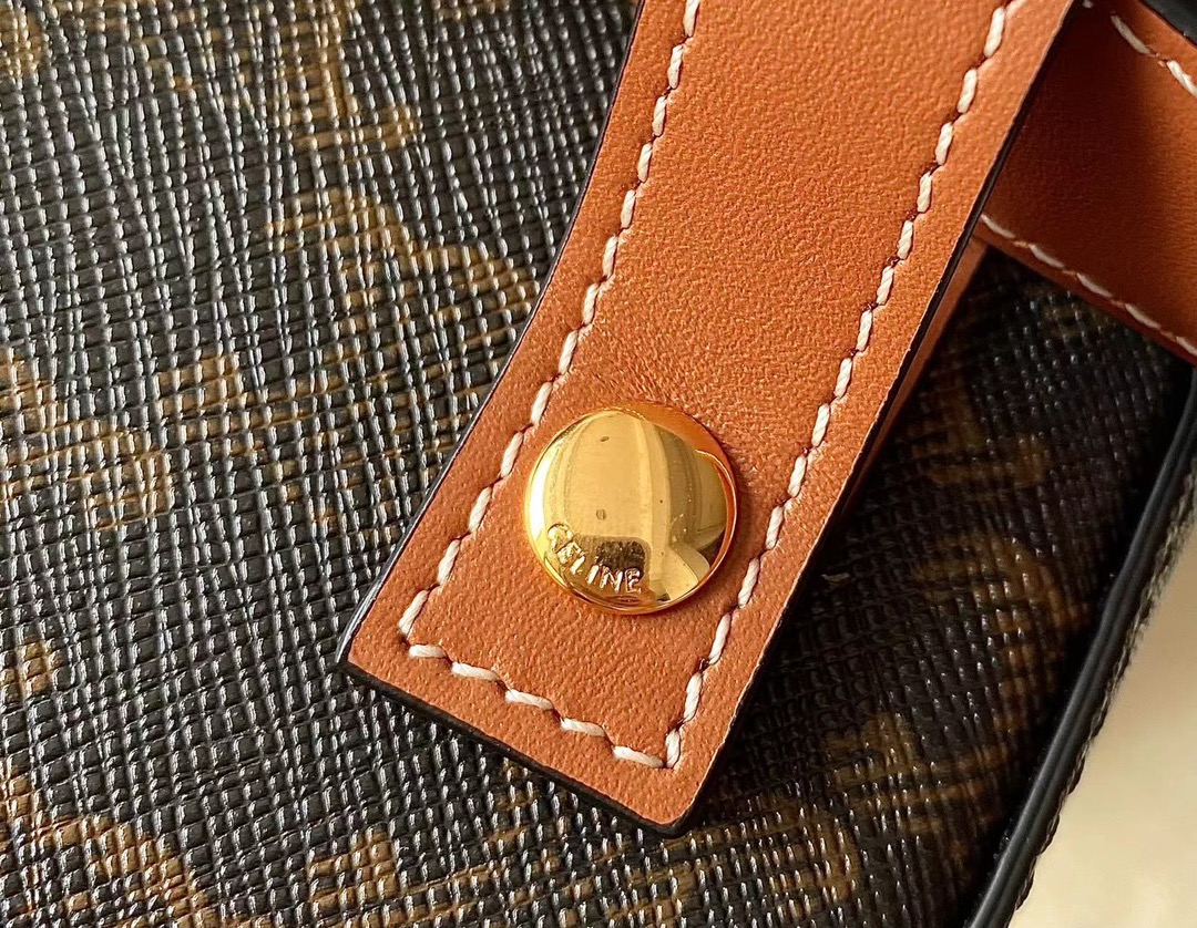 Ce**e belt bag triomphe belt in triomphe canvas and calfskin
