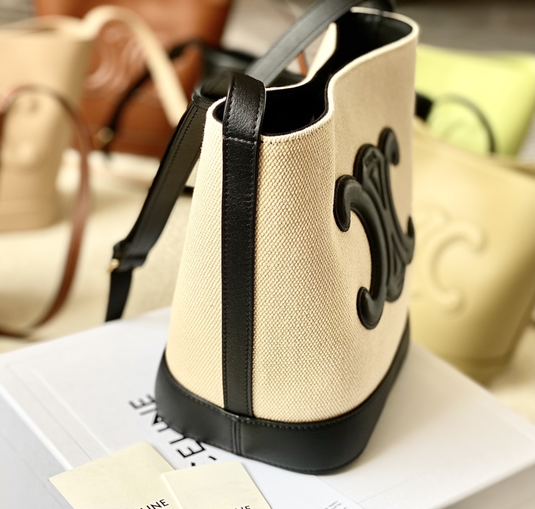 Ce**e bucket cuir triomphe bag