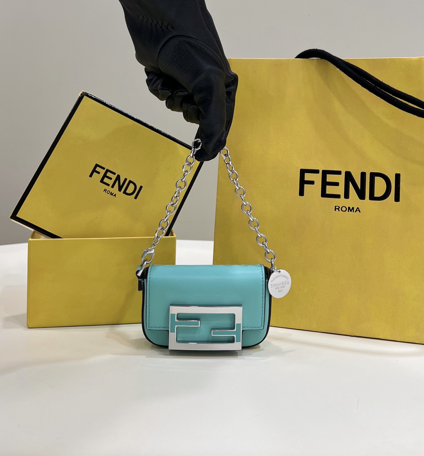 f**di nano baguette charm T*f*ny & co. charm x f**di