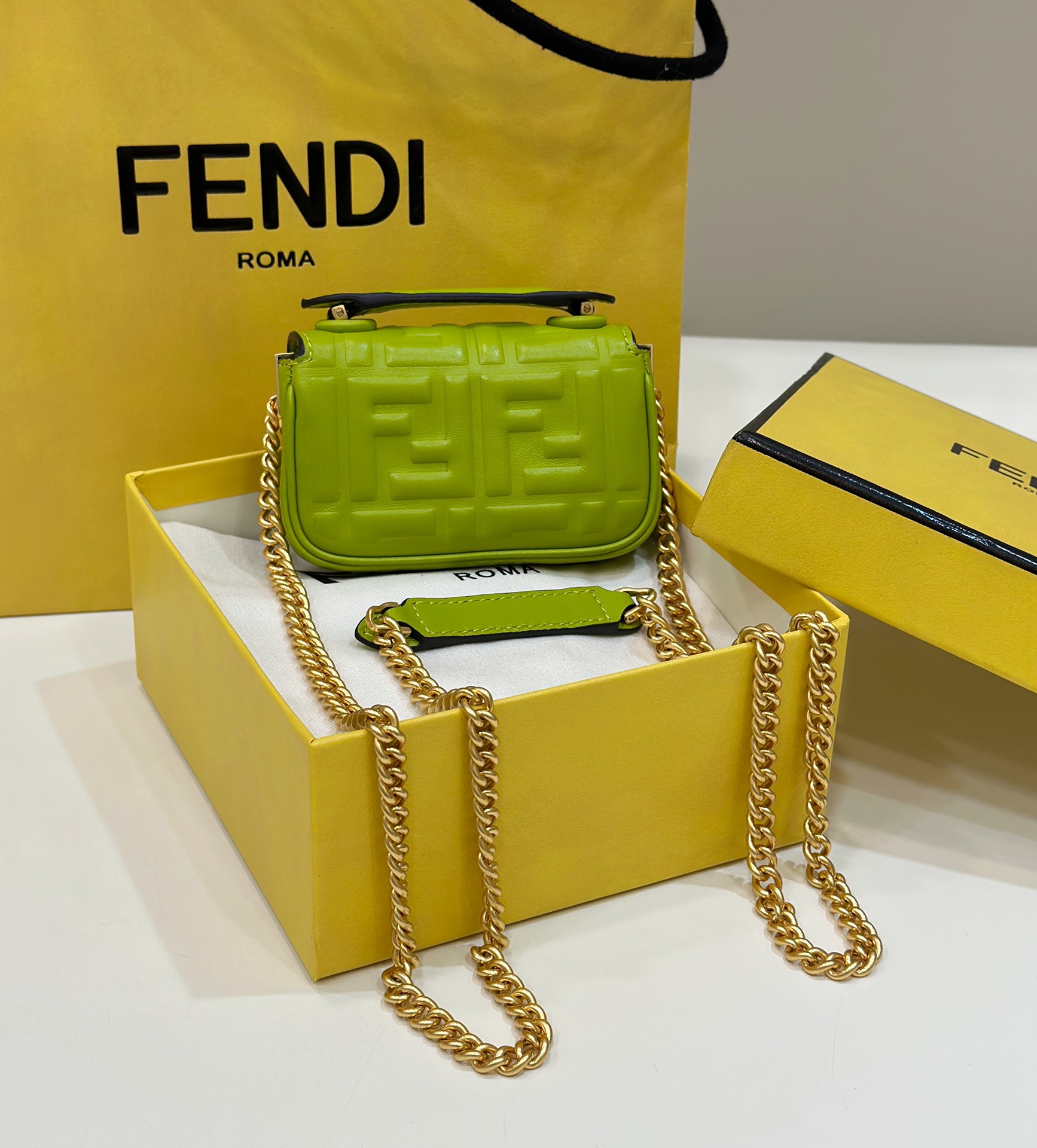 F**di nano baguette mini bag