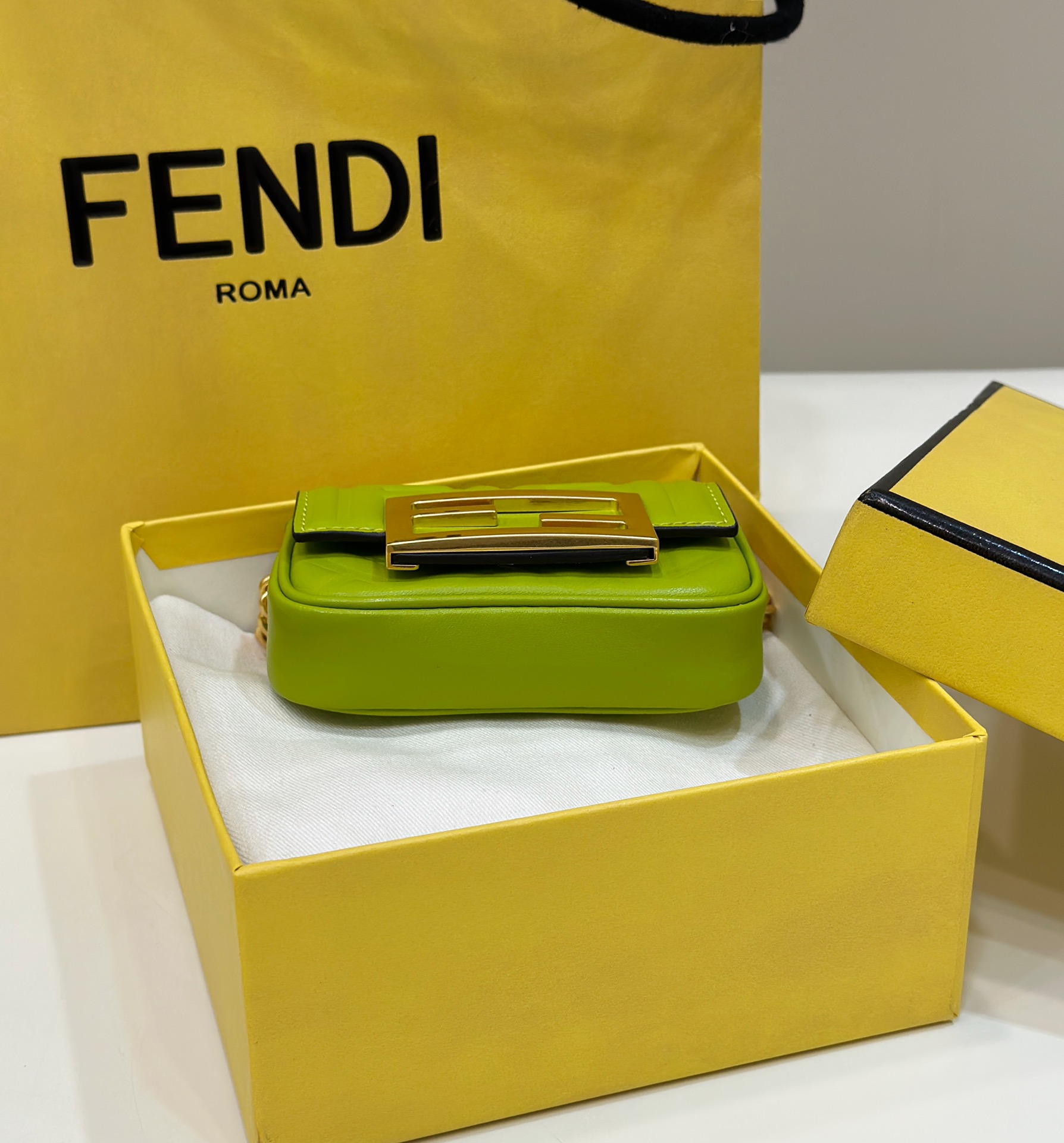 F**di nano baguette mini bag