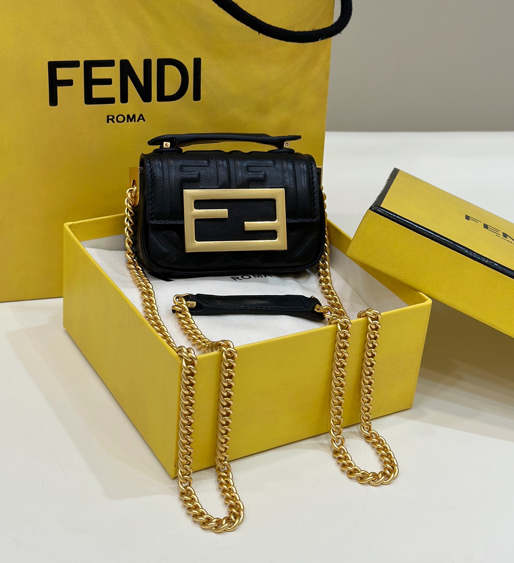 F**di nano  baguette mini bag