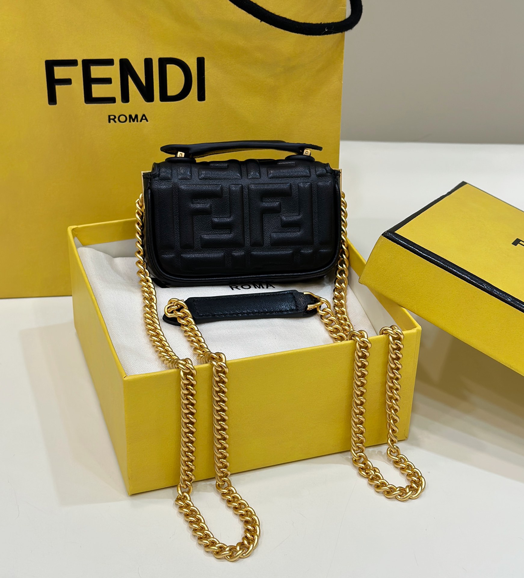 F**di nano  baguette mini bag