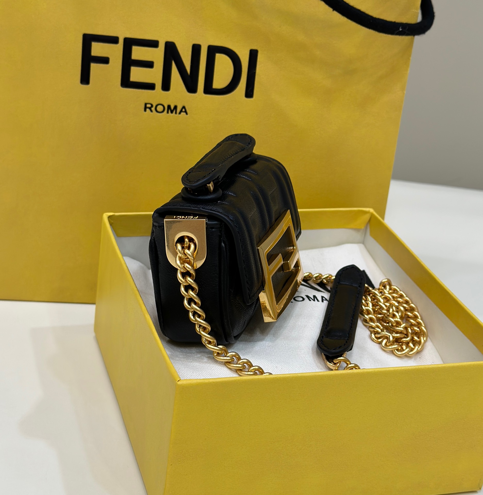 F**di nano  baguette mini bag