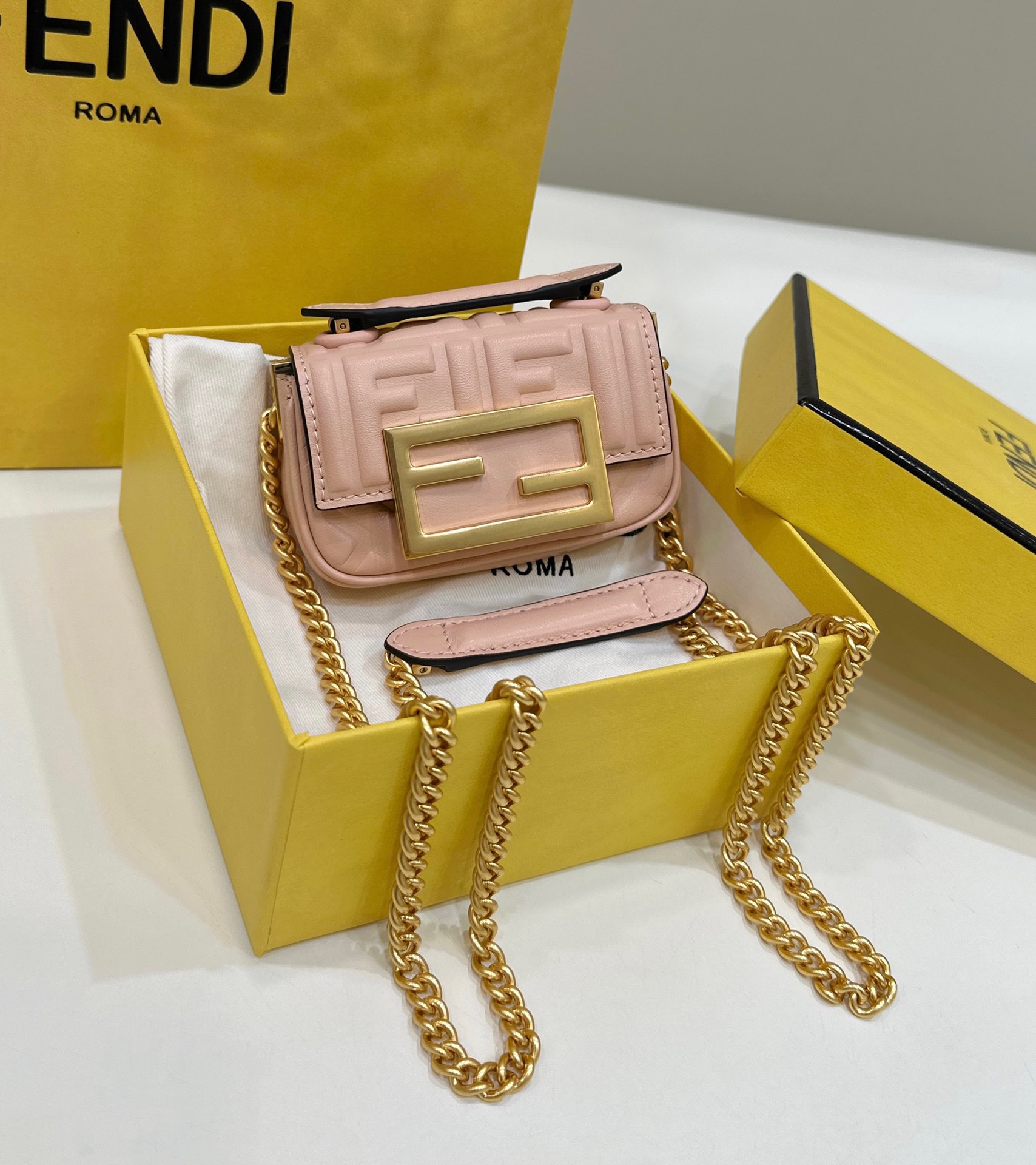 F**di nano  baguette mini bag