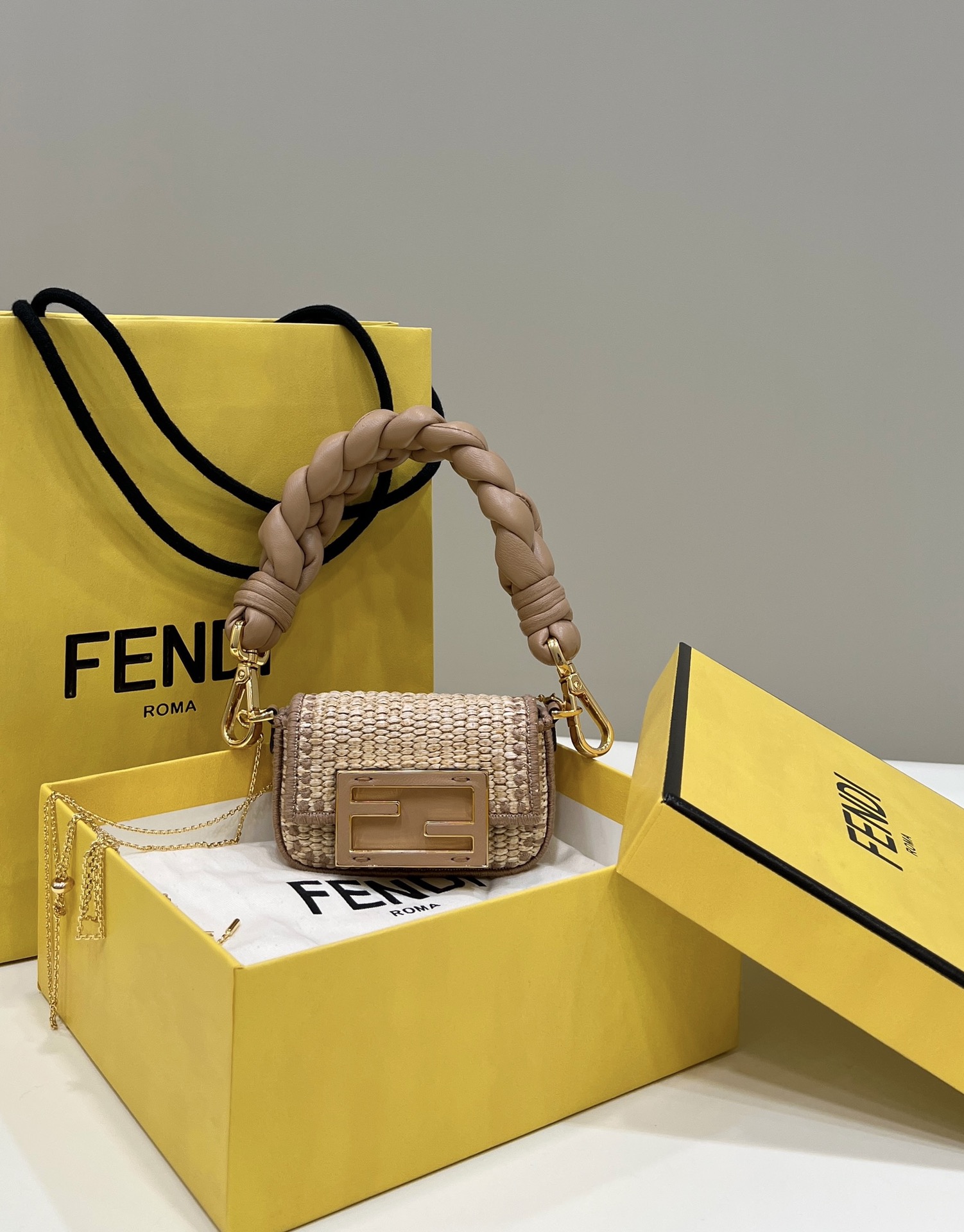F**di nano baguette mini bag
