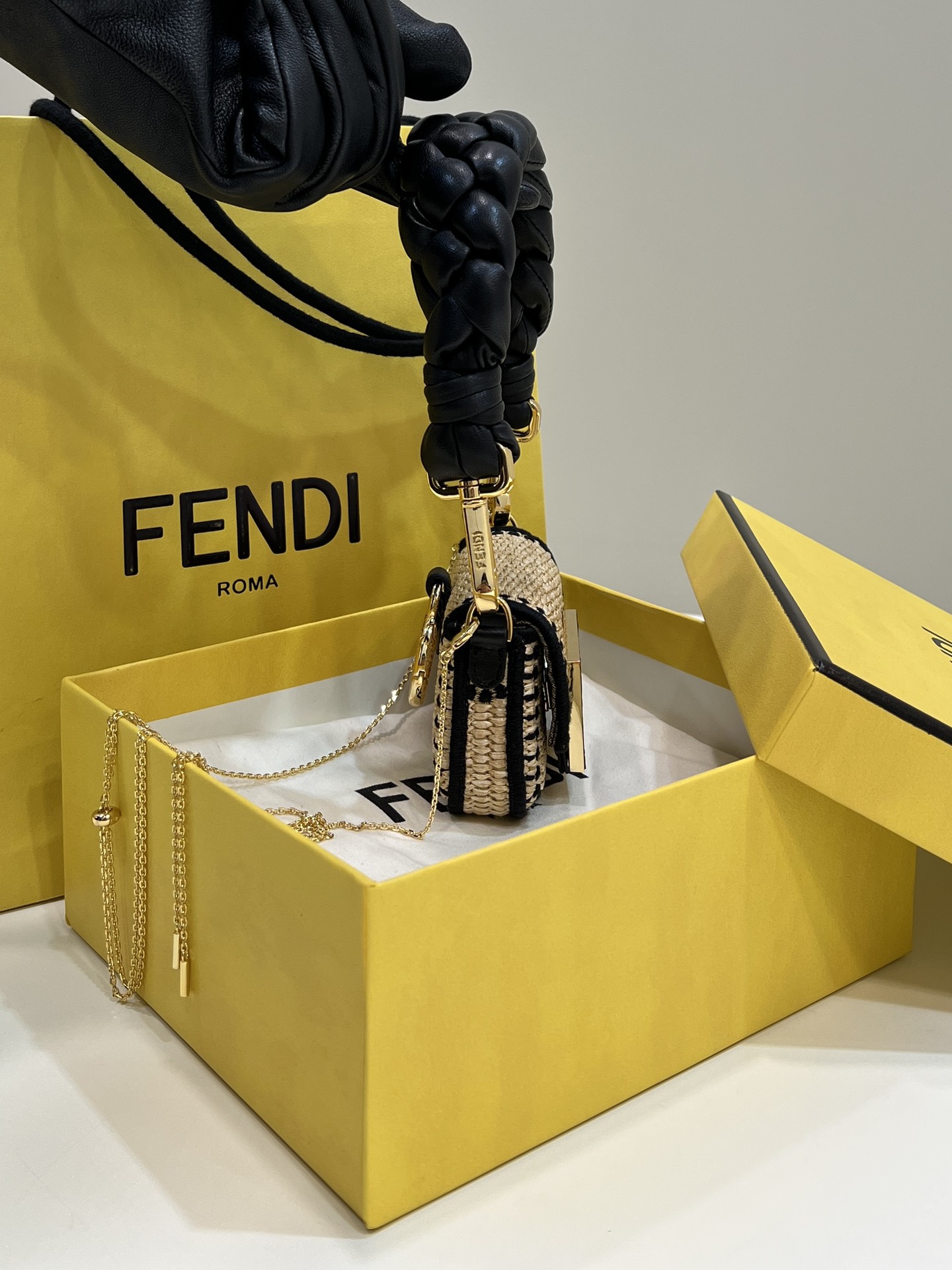 F**di nano baguette mini bag
