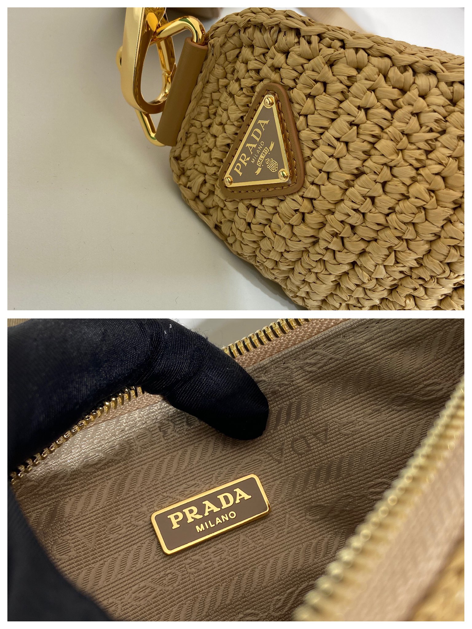 Pra*a triangle shoulder bag