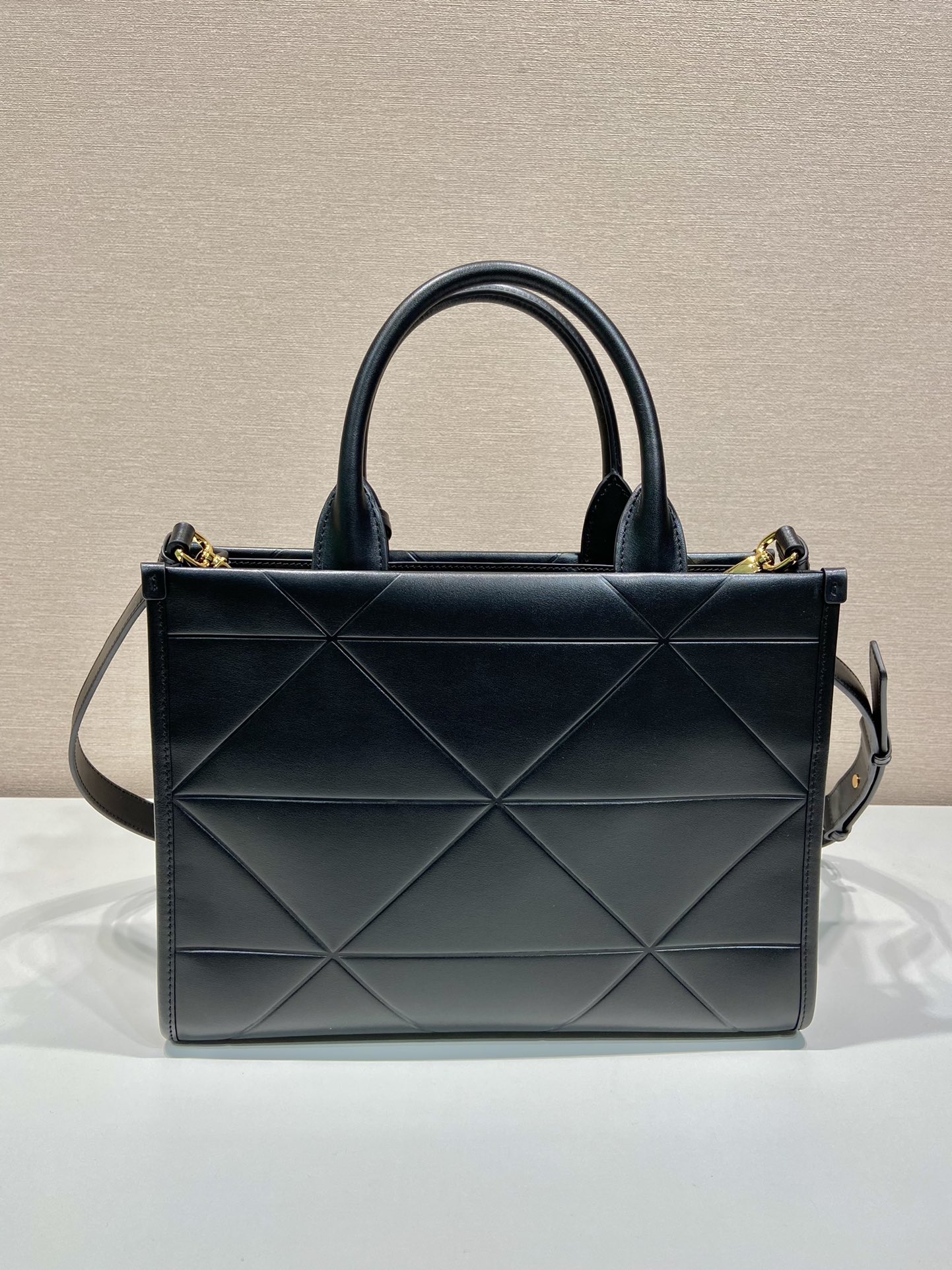 Pra*a small leather Pra*a symbole bag with topstitching