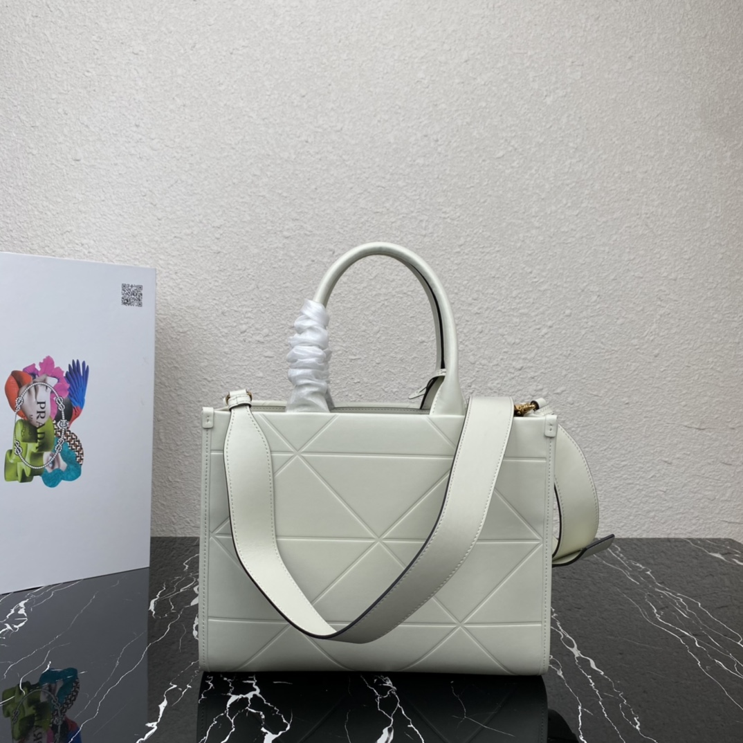 Pra*a small leather Pra*a symbole bag with topstitching