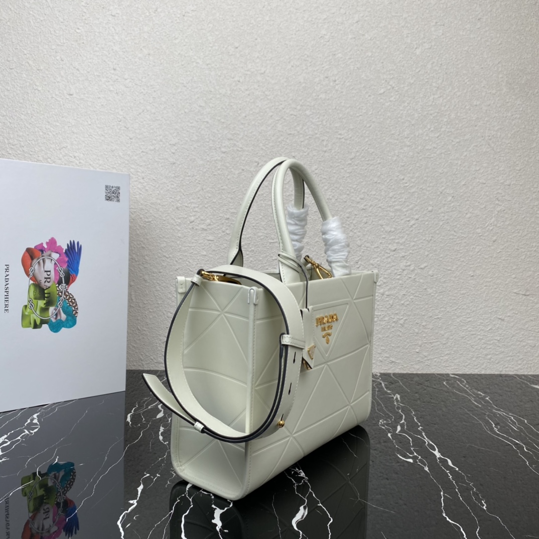 Pra*a small leather Pra*a symbole bag with topstitching