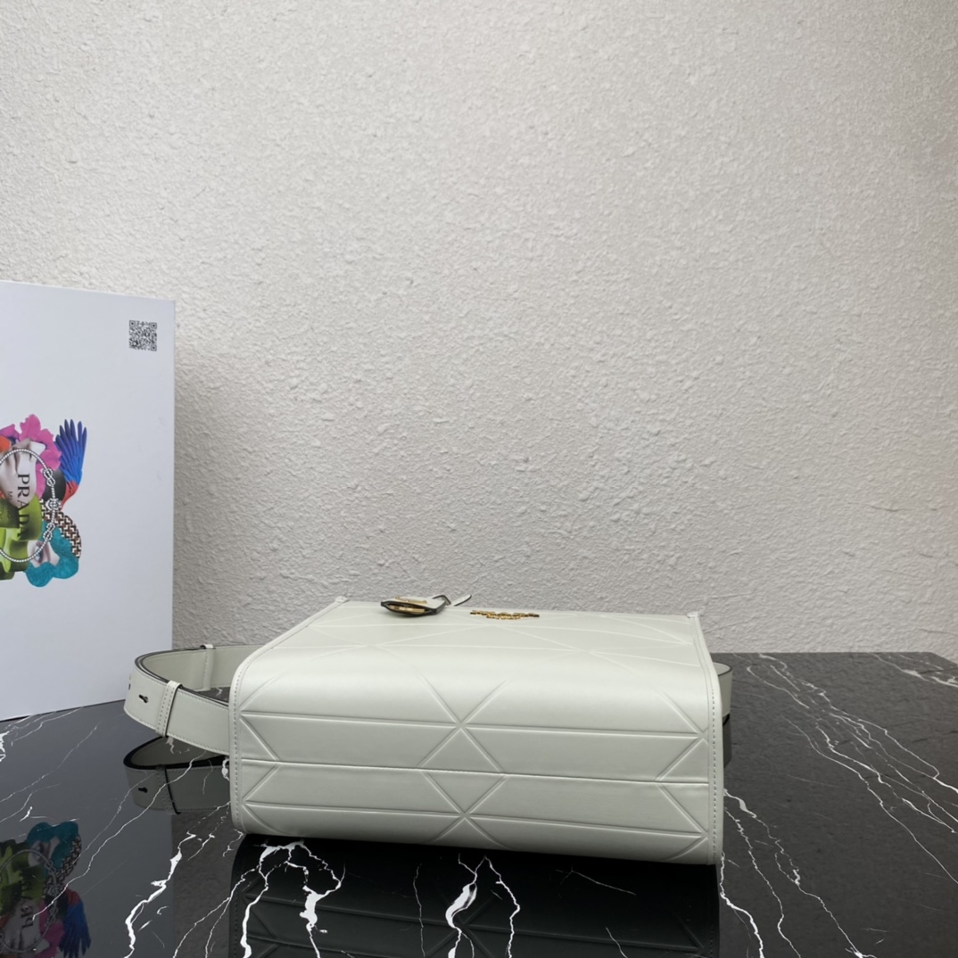 Pra*a small leather Pra*a symbole bag with topstitching