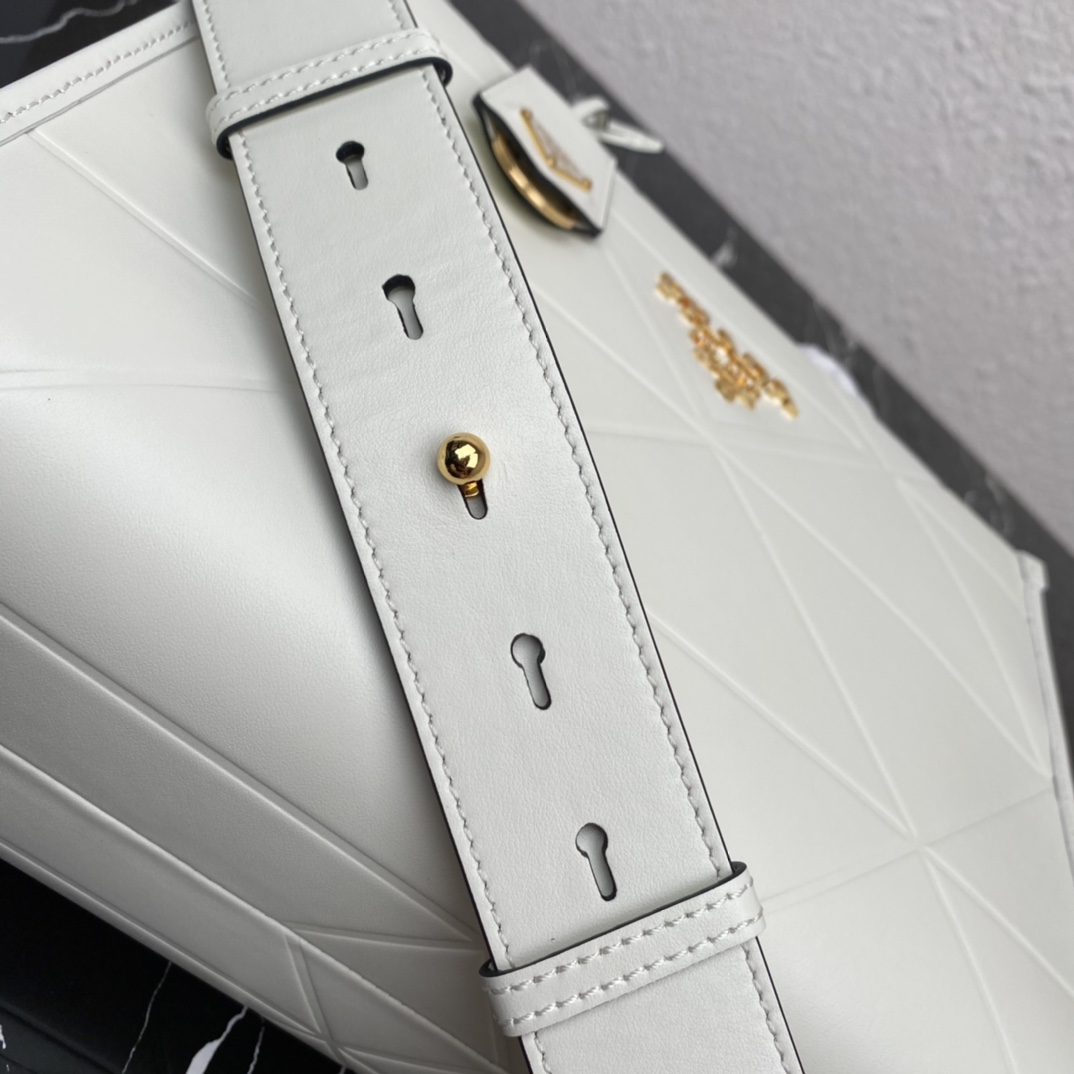 Pra*a small leather Pra*a symbole bag with topstitching