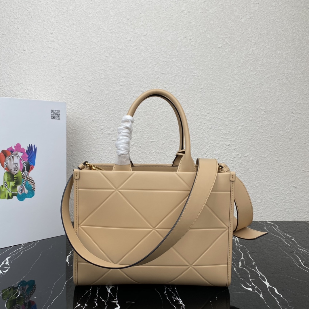 Pra*a small leather Pra*a symbole bag with topstitching