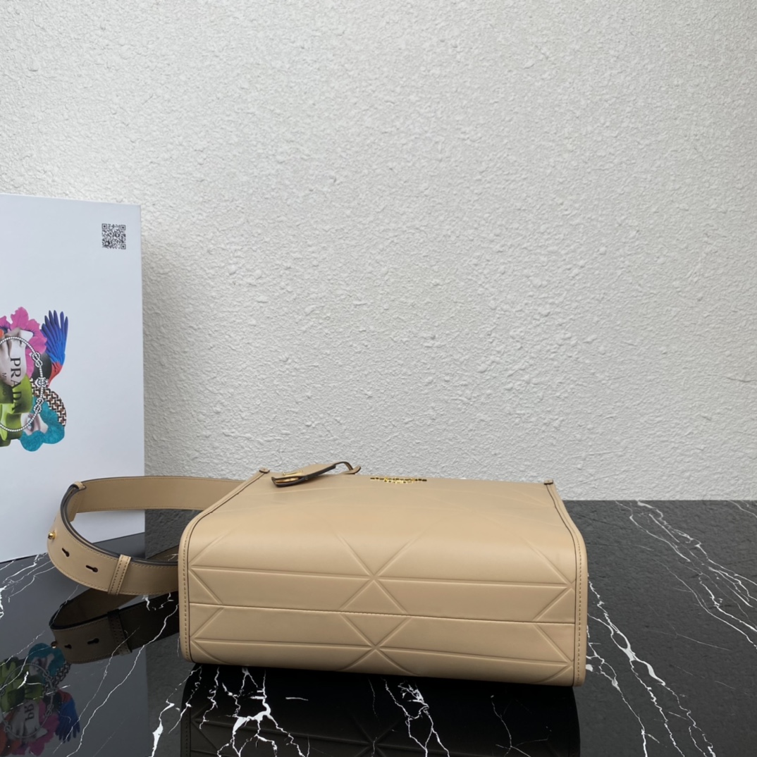 Pra*a small leather Pra*a symbole bag with topstitching