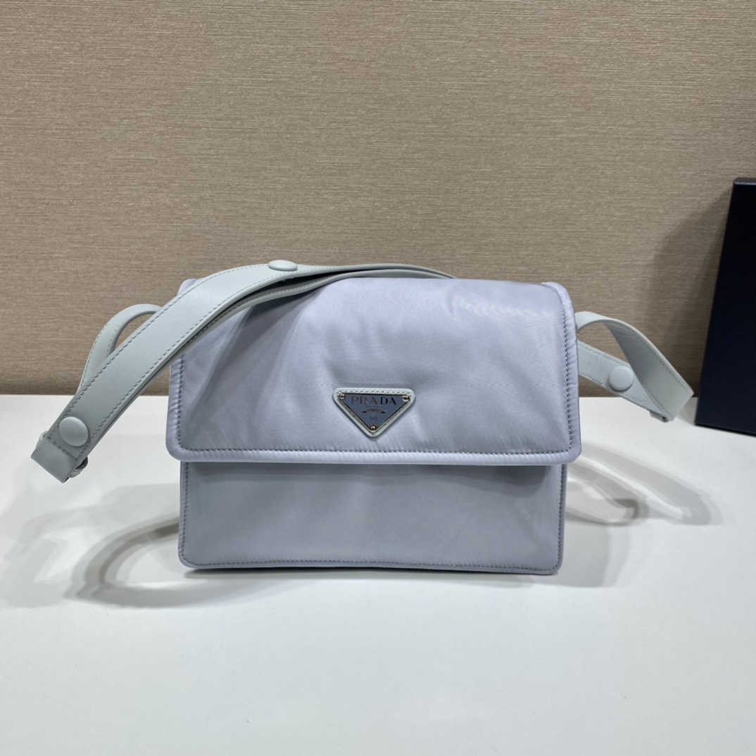 Pra*a small padded re-nylon shoulder bag