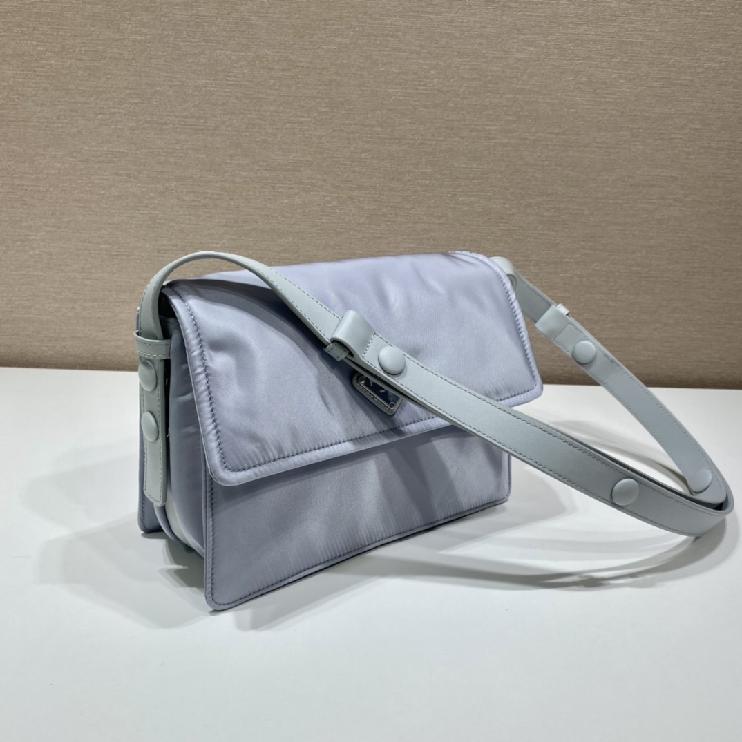 Pra*a small padded re-nylon shoulder bag
