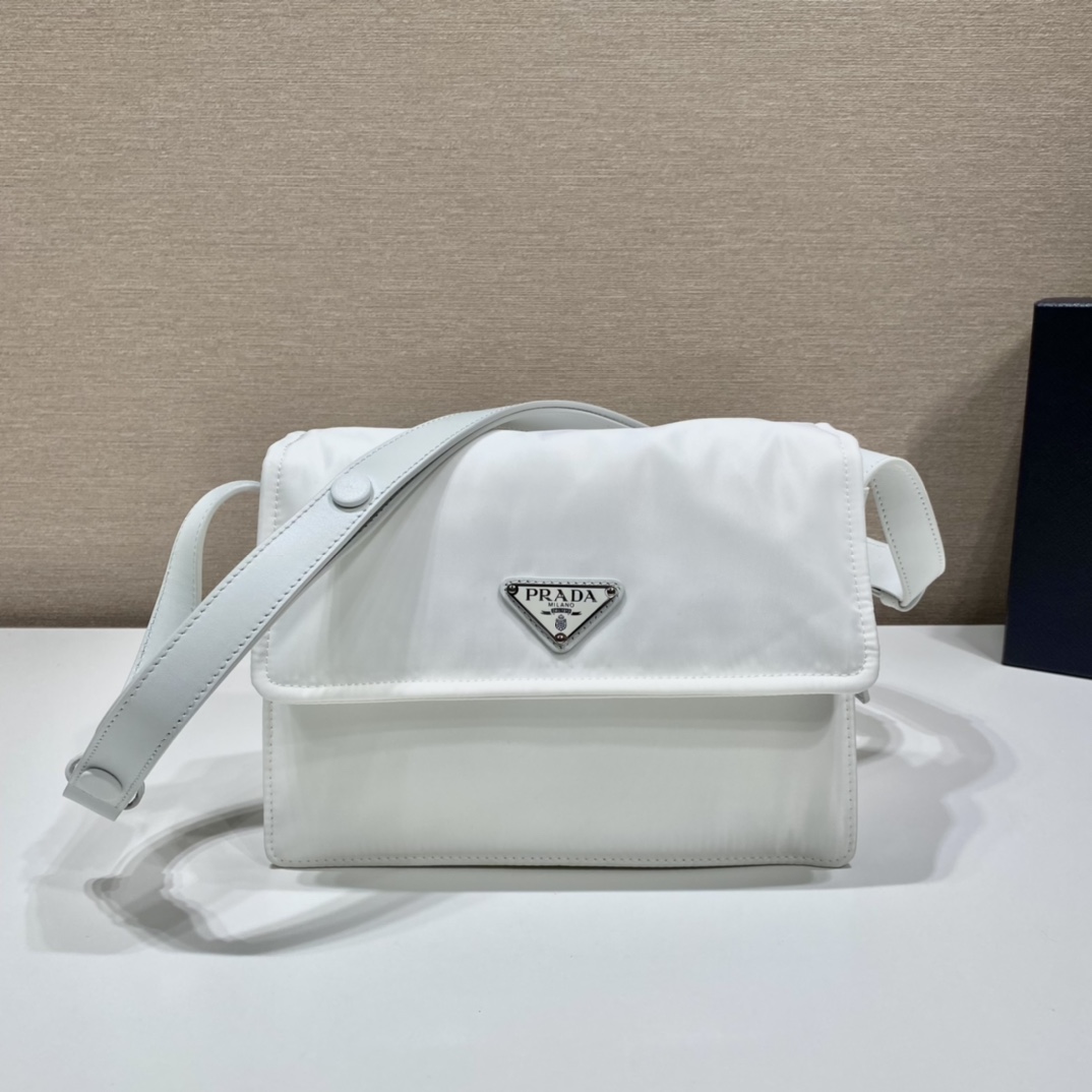 Pra*a small padded re-nylon shoulder bag