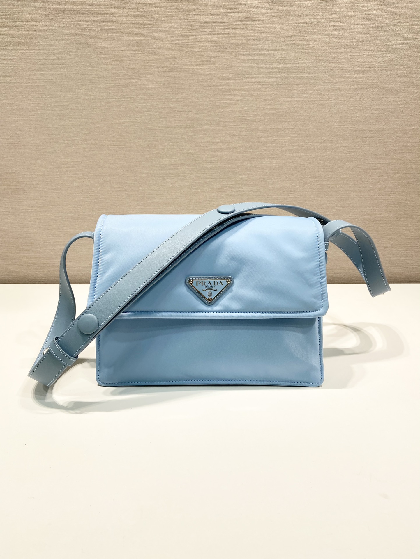 Pra*a small padded re-nylon shoulder bag