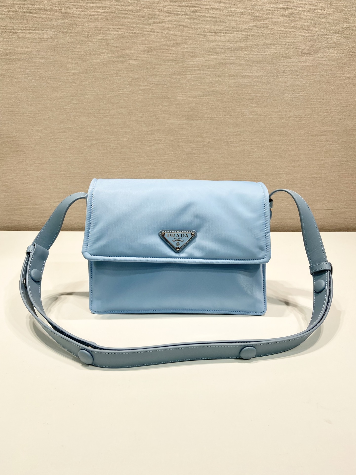 Pra*a small padded re-nylon shoulder bag