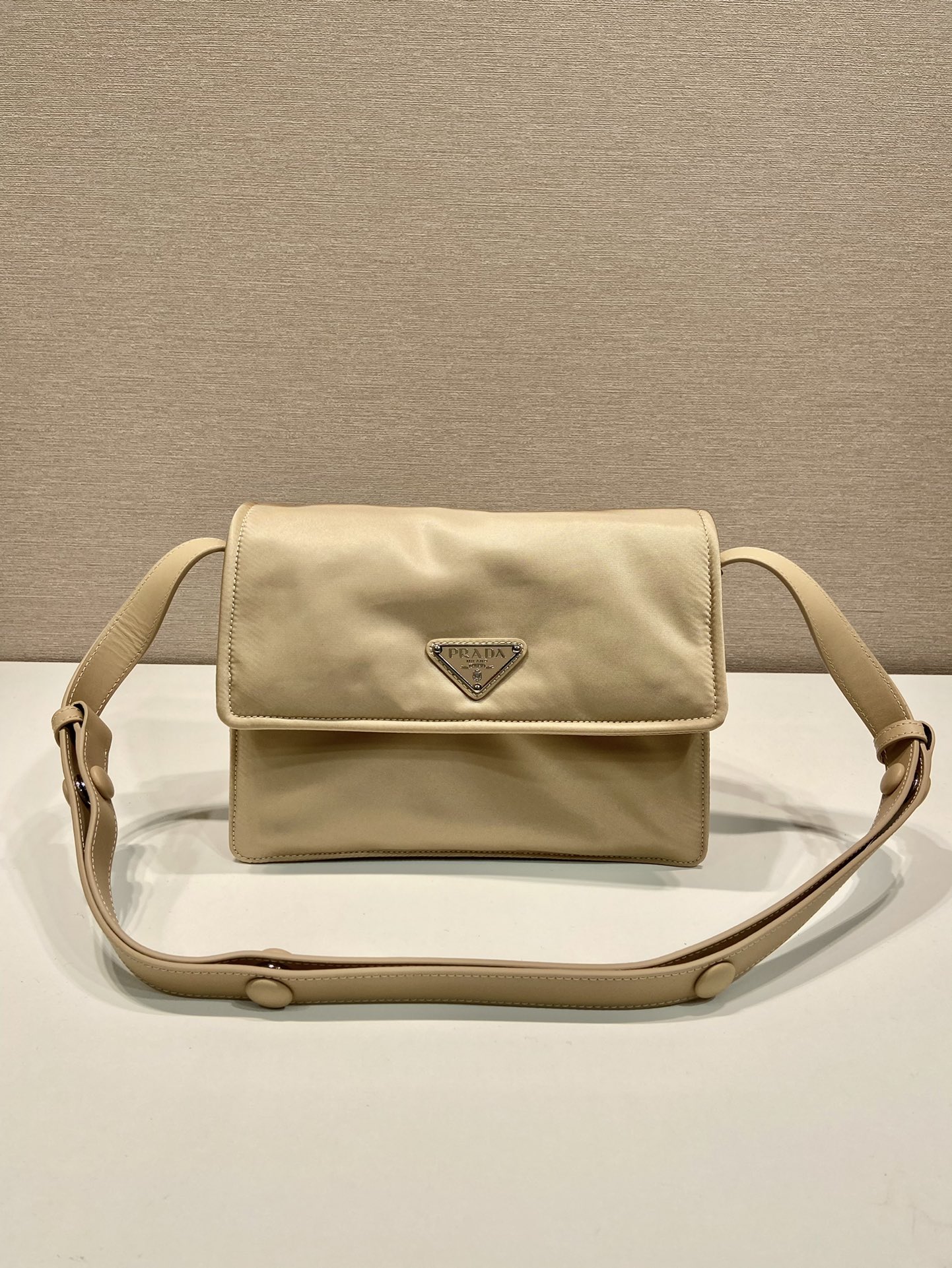 Pra*a small padded re-nylon shoulder bag