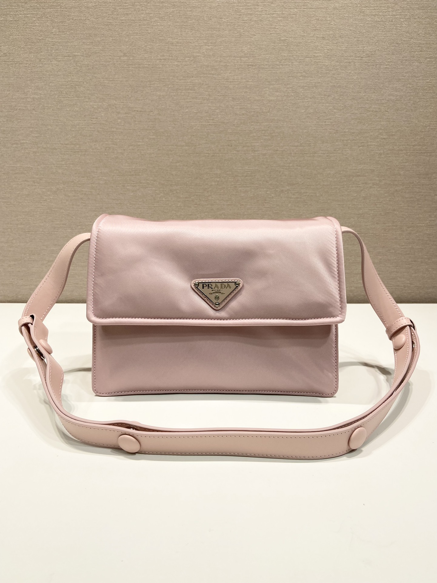 Pra*a small padded re-nylon shoulder bag