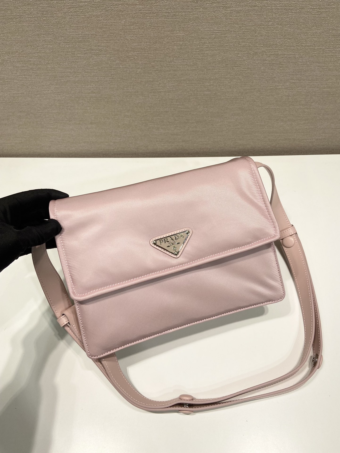 Pra*a small padded re-nylon shoulder bag