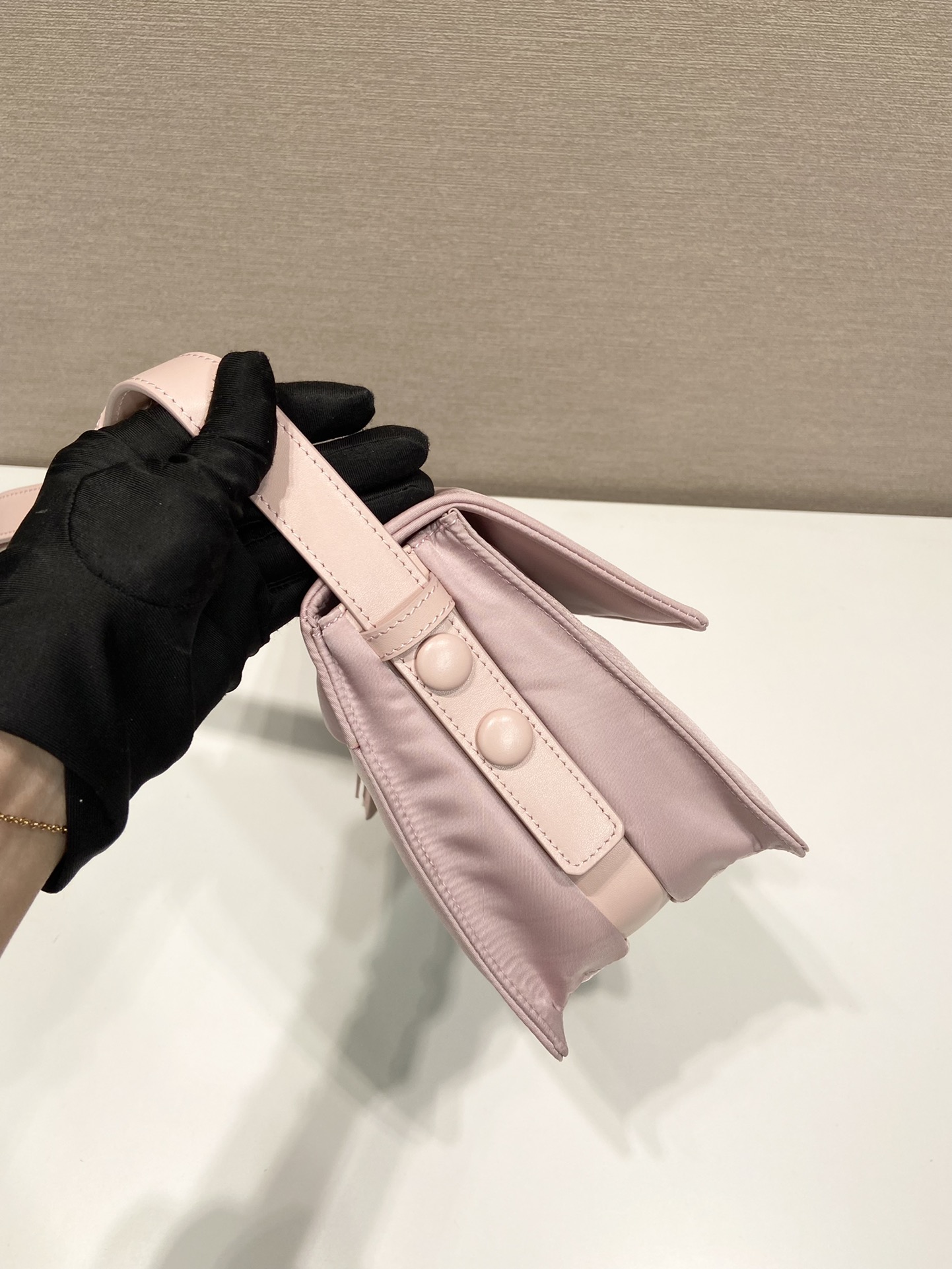 Pra*a small padded re-nylon shoulder bag