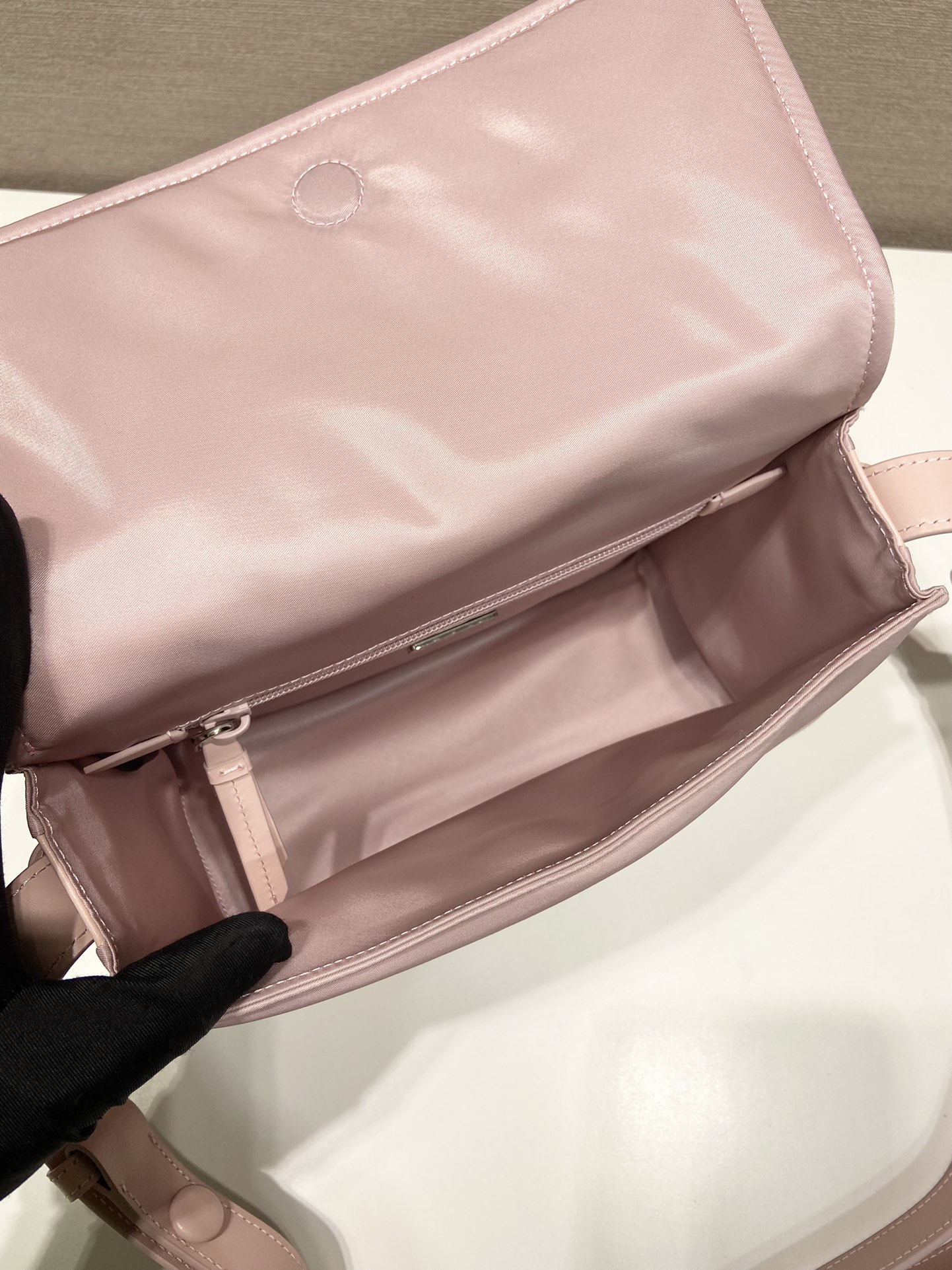 Pra*a small padded re-nylon shoulder bag