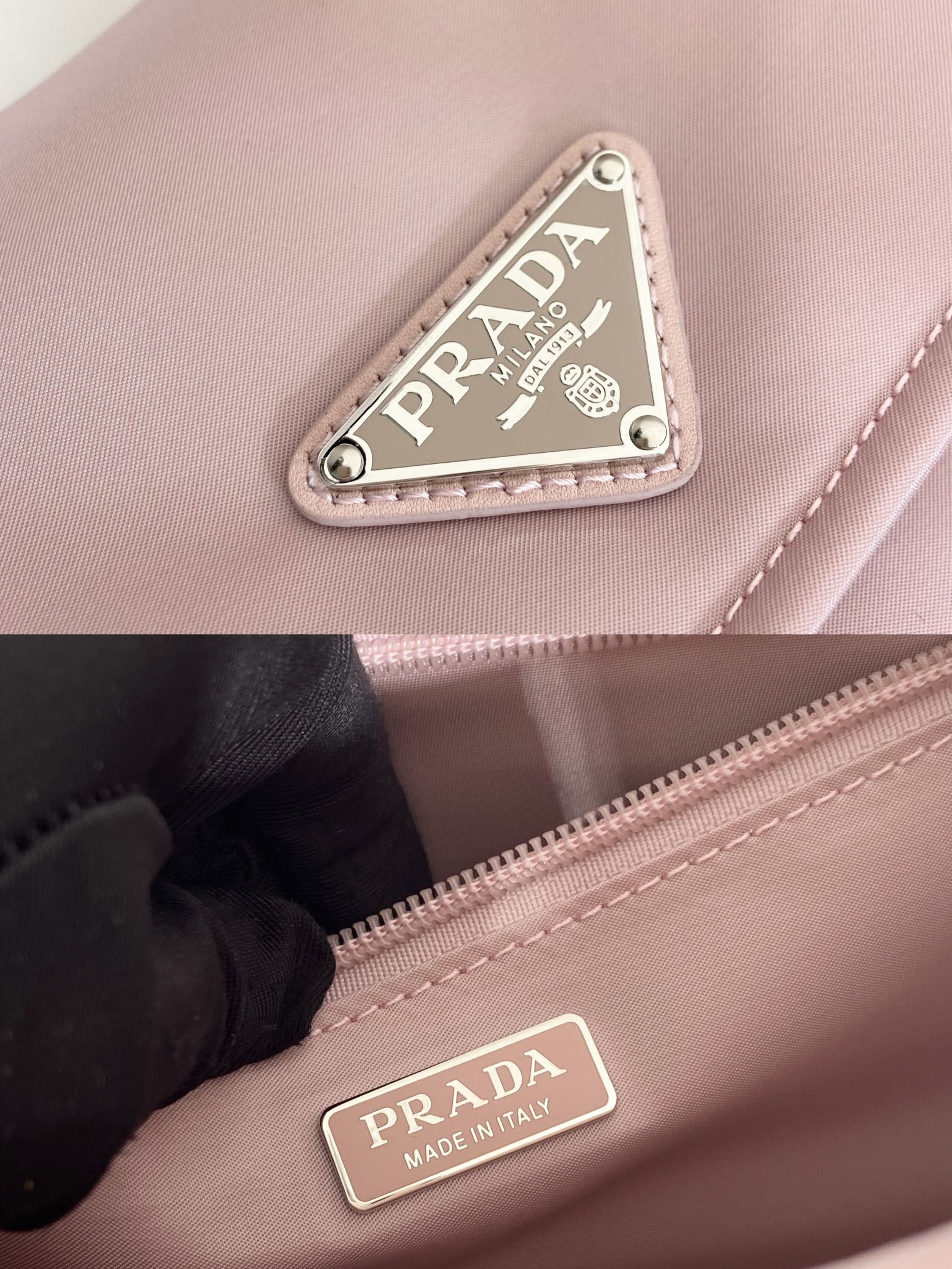 Pra*a small padded re-nylon shoulder bag