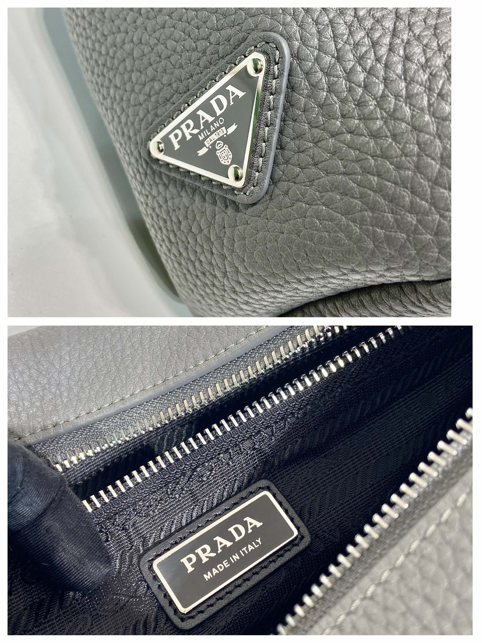 Pra*a leather bag with shoulder strap
