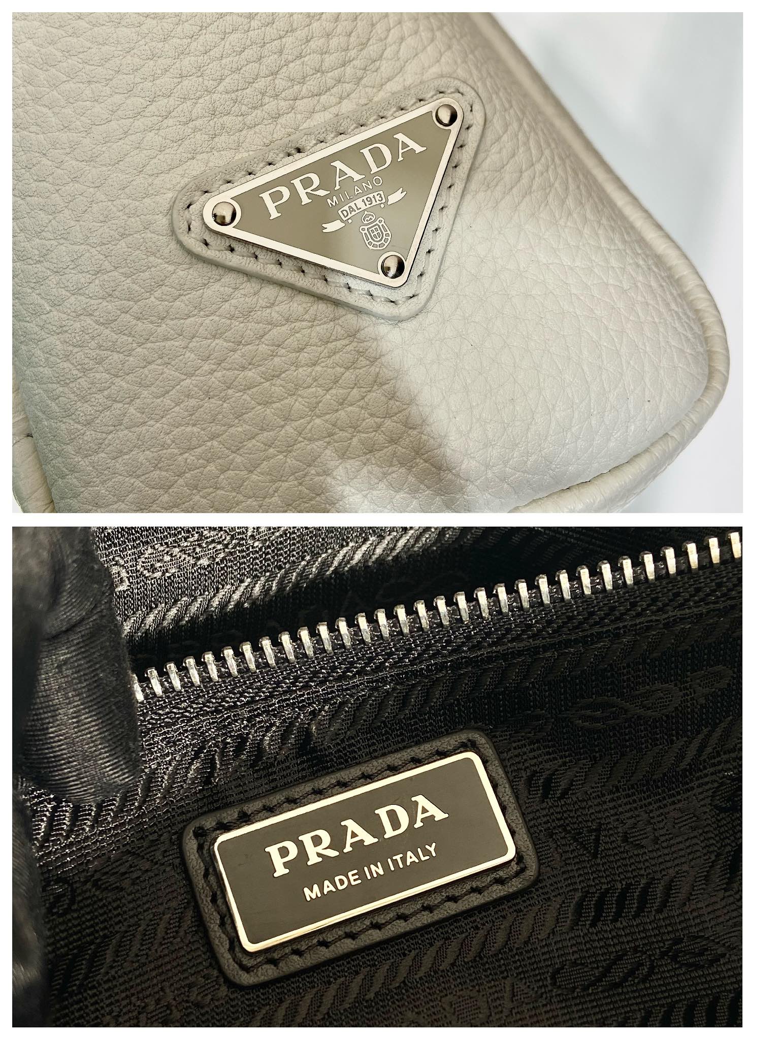 Pra*a leather bag with shoulder strap