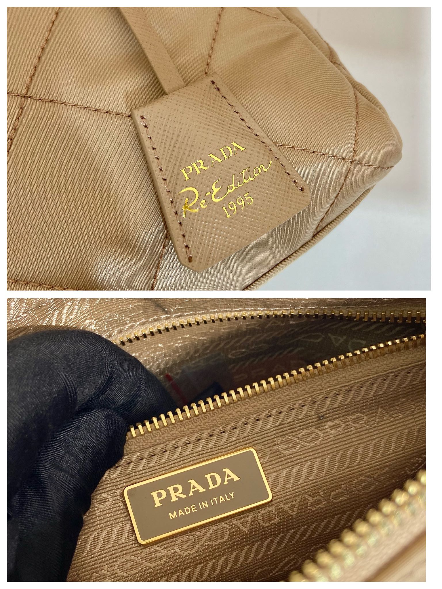 Pra*a re-edition 1995 chaîne re-nylon tote bag