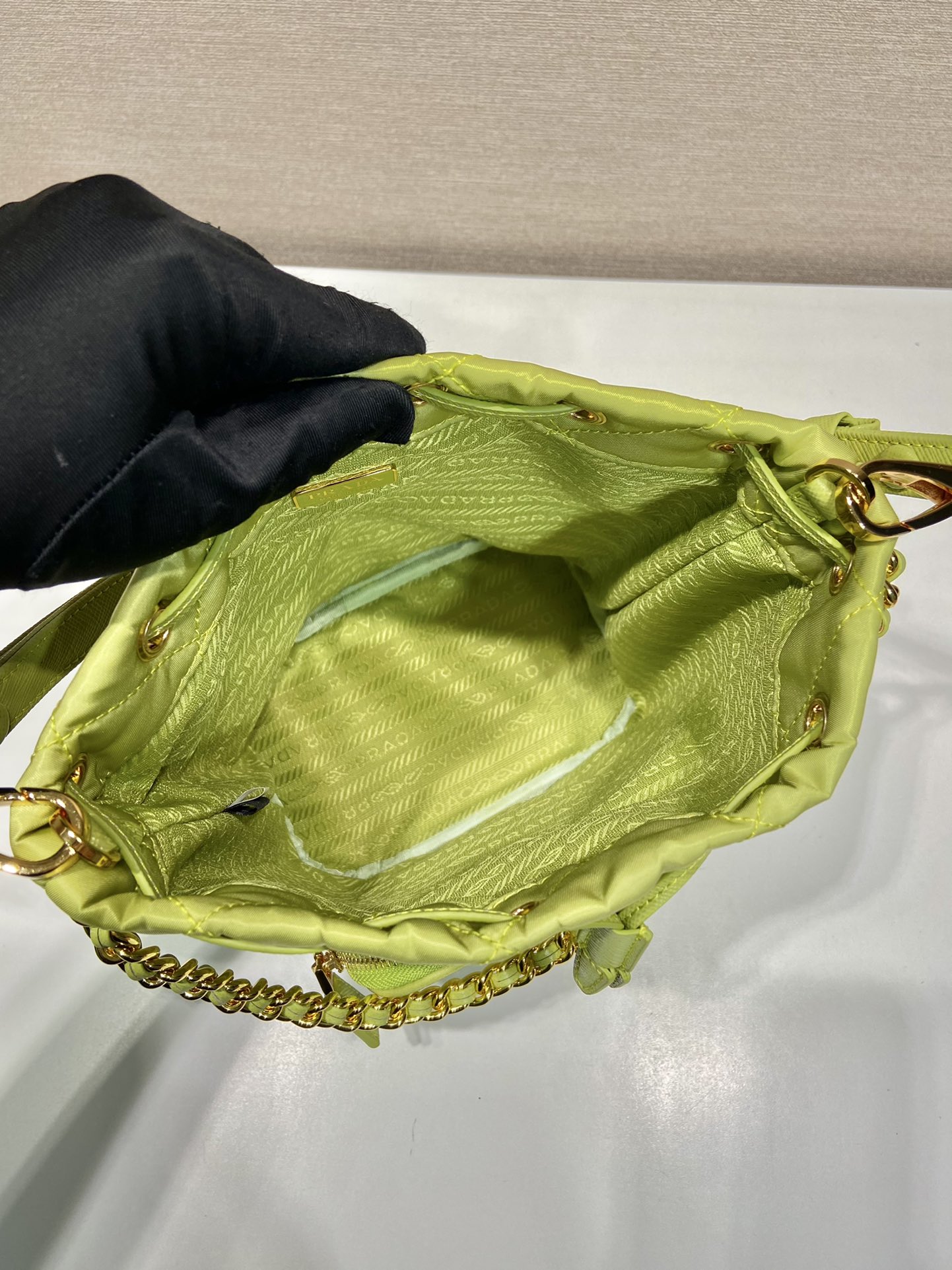 Pra*a duet re-nylon bucket bag