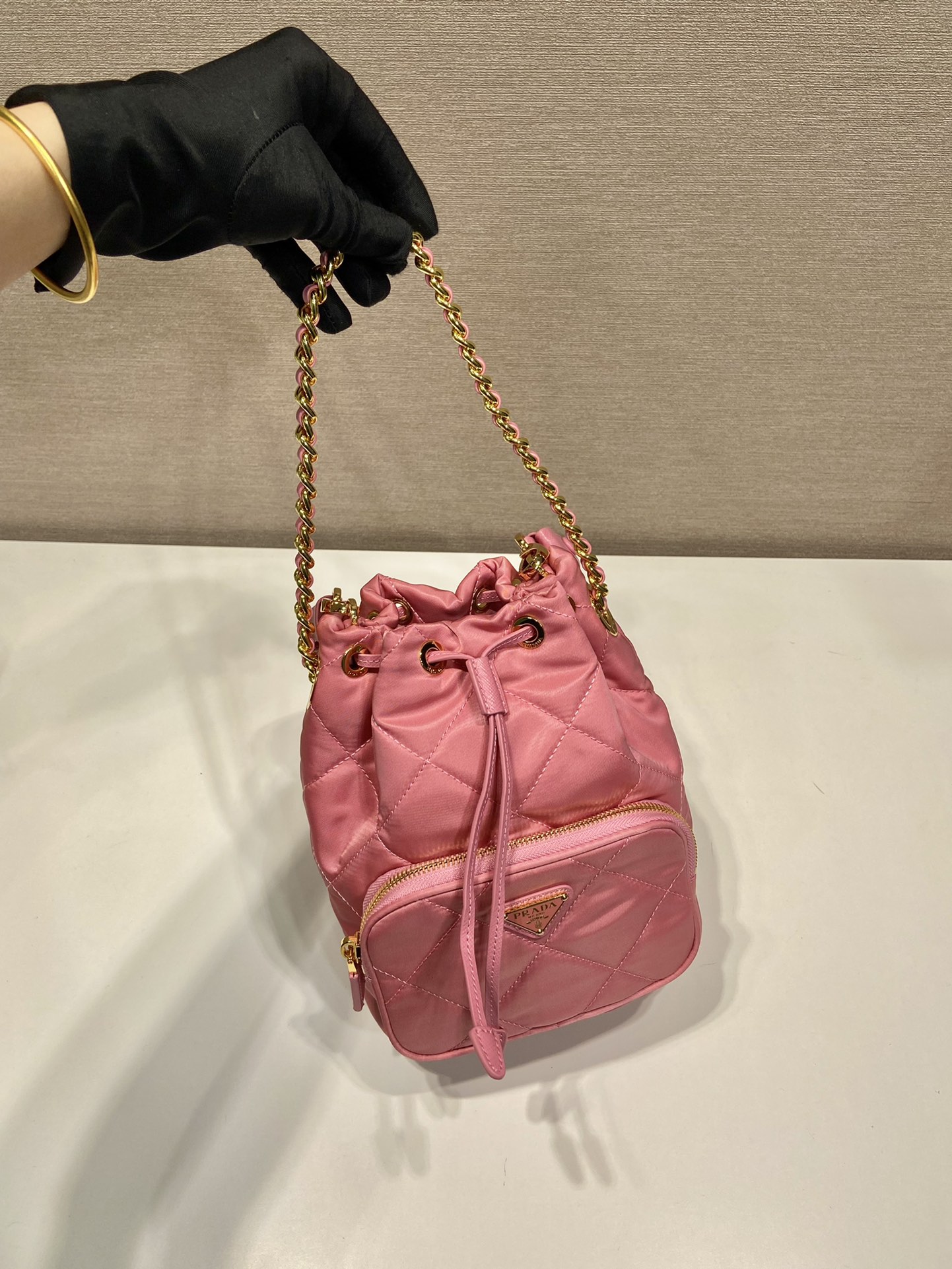 Pra*a duet re-nylon bucket bag