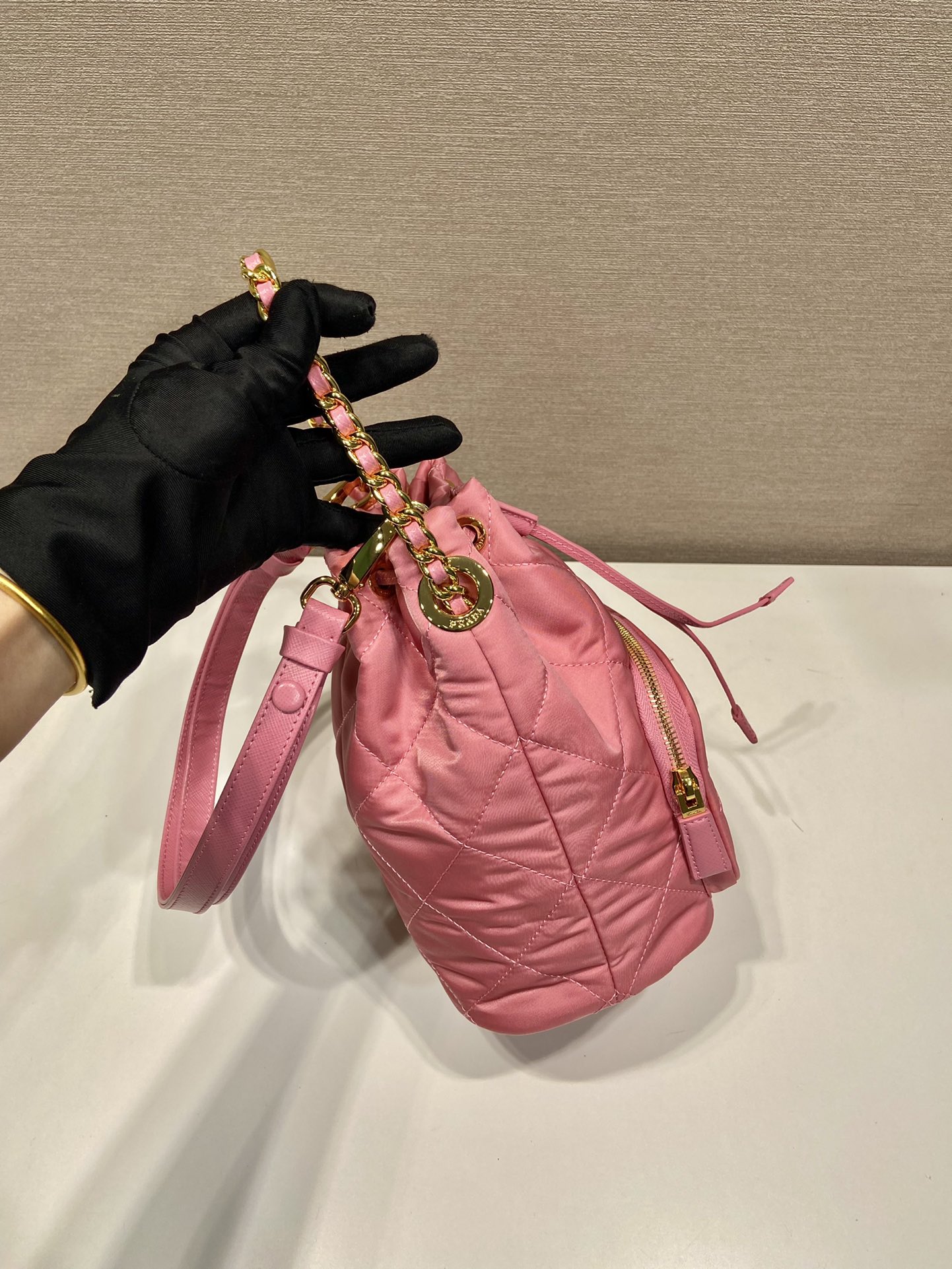 Pra*a duet re-nylon bucket bag
