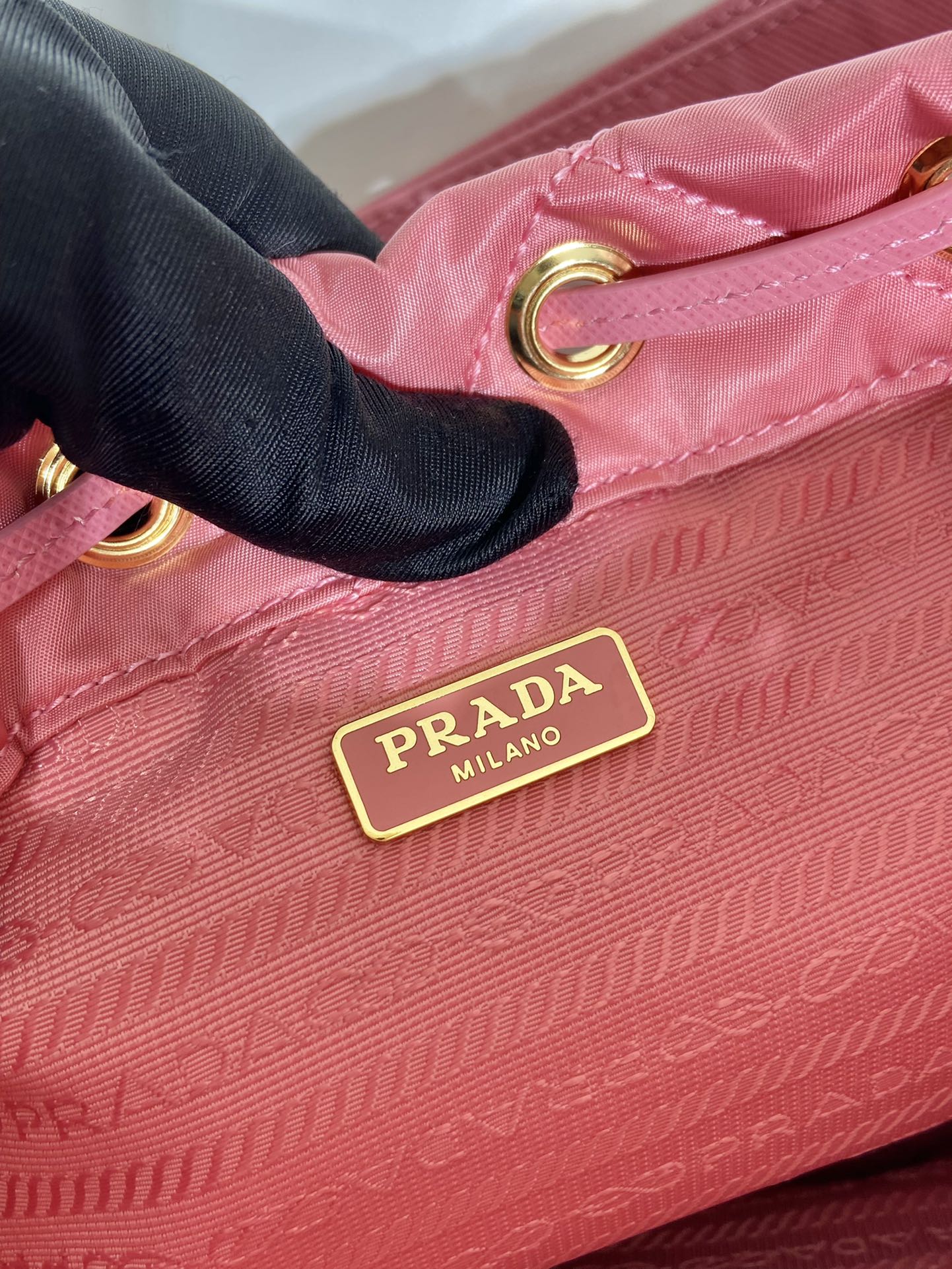 Pra*a duet re-nylon bucket bag