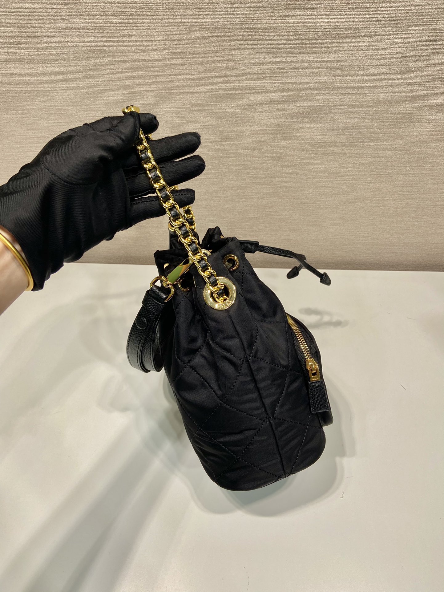 Pra*a duet re-nylon bucket bag