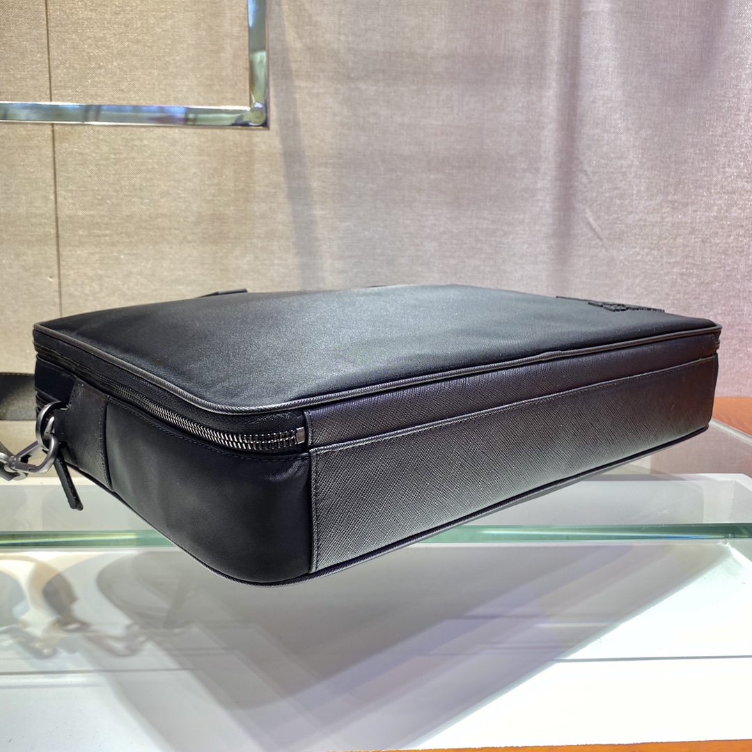 Pra*a re-nylon briefcase
