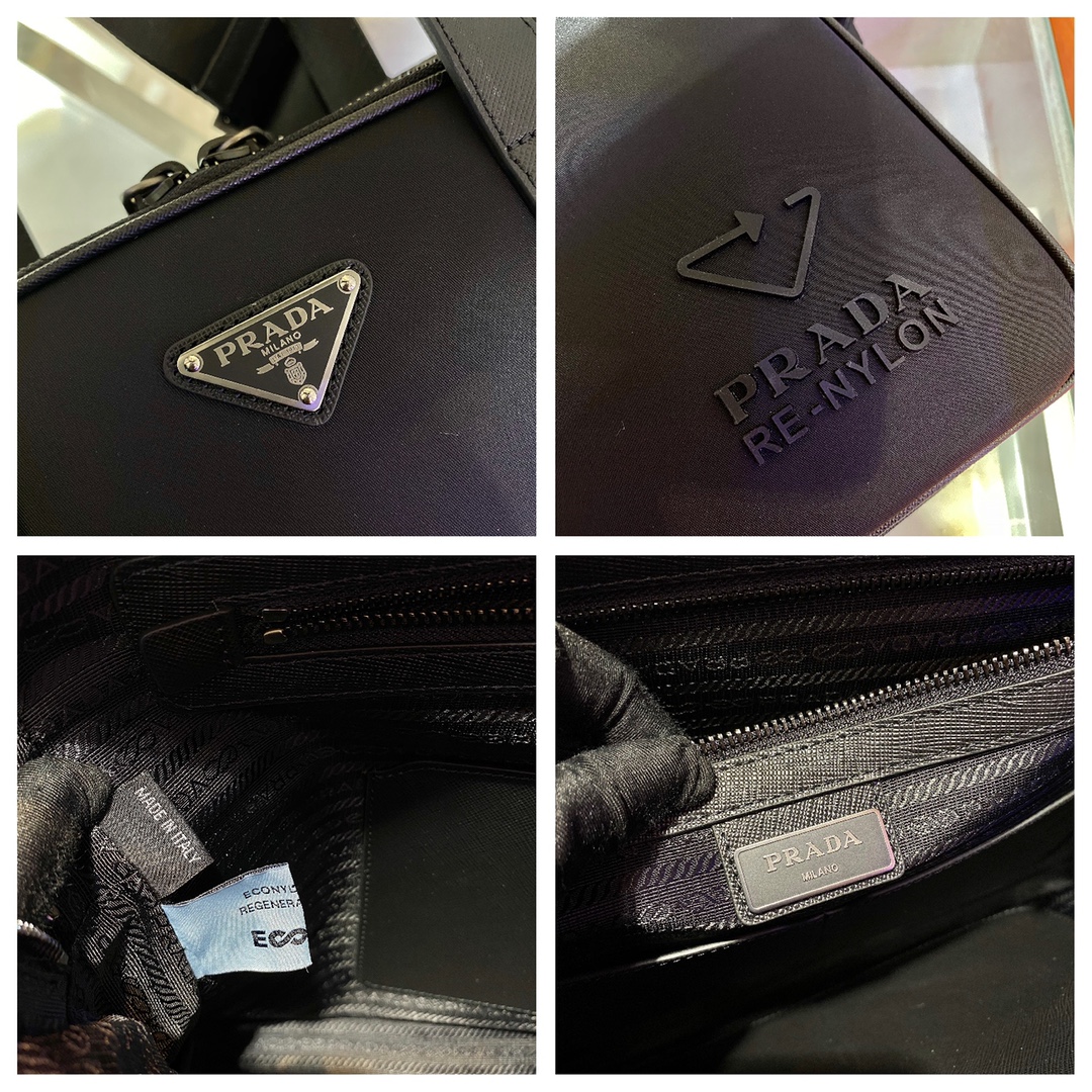 Pra*a re-nylon briefcase