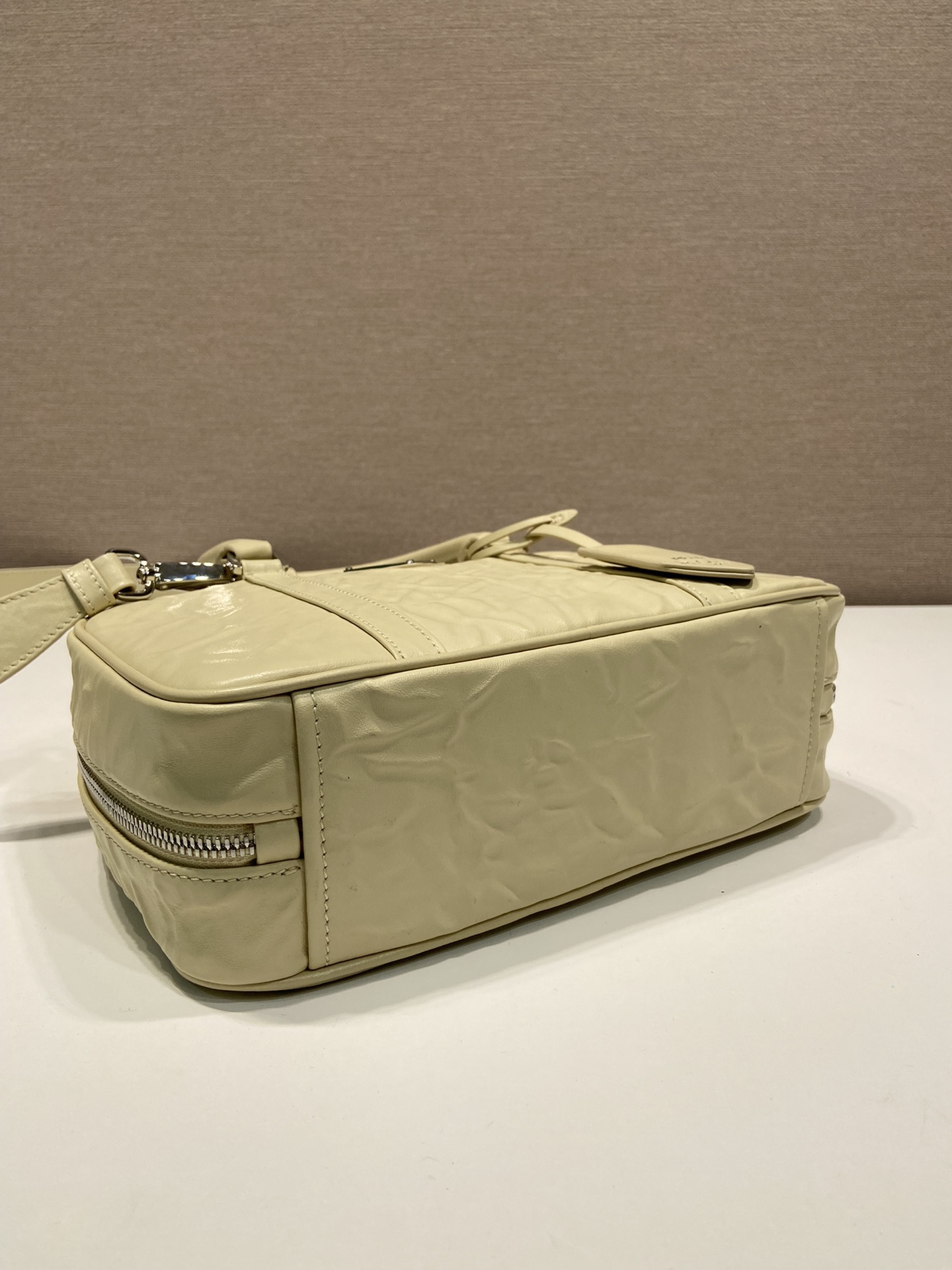 Pra*a antique nappa leather top handle bag