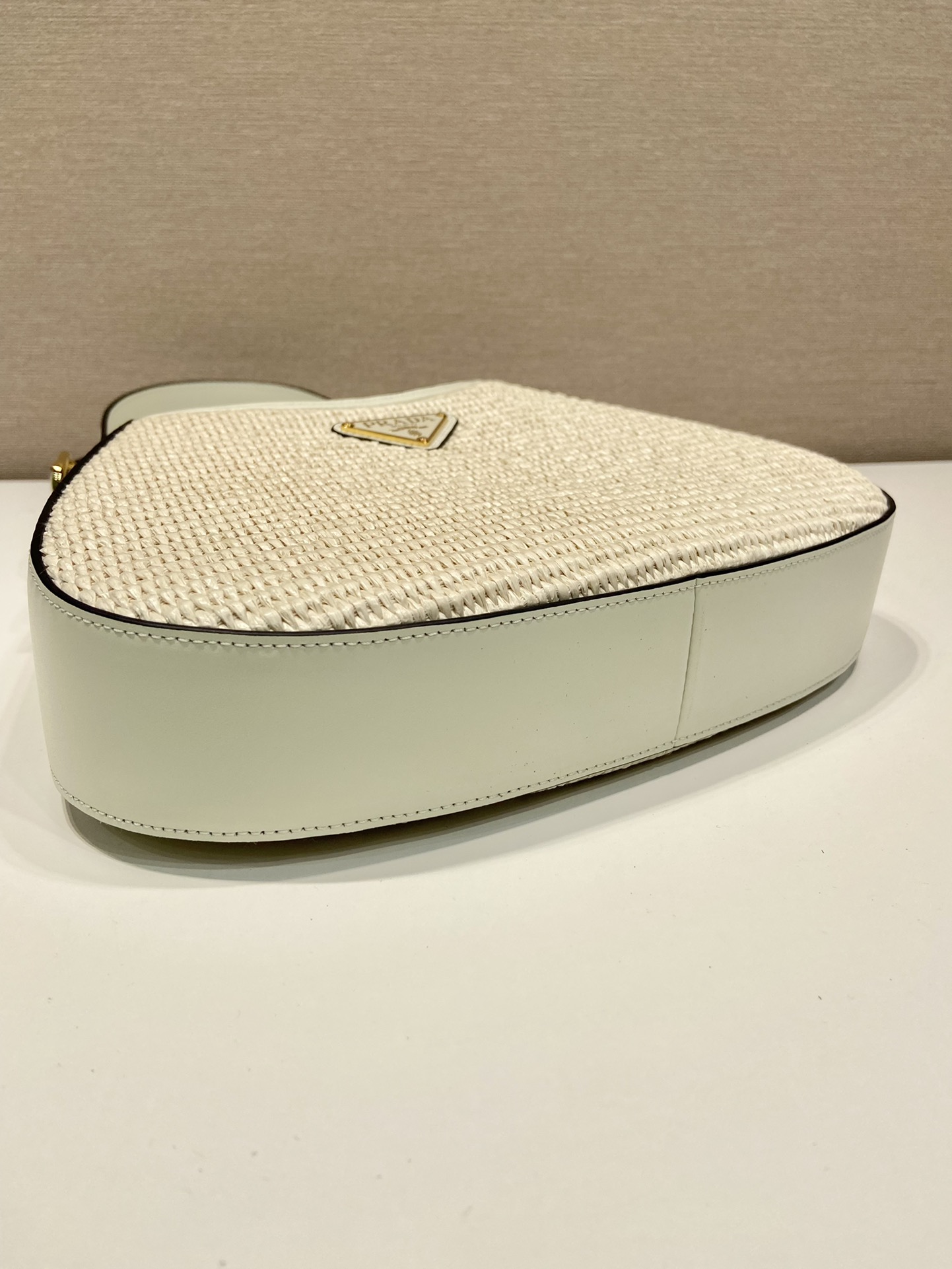 Pra*a fabric and leather shoulder bag