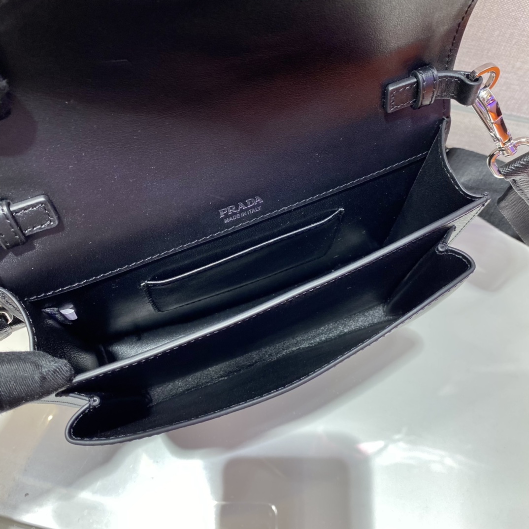 Pra*a saffiano leather mini envelope bag