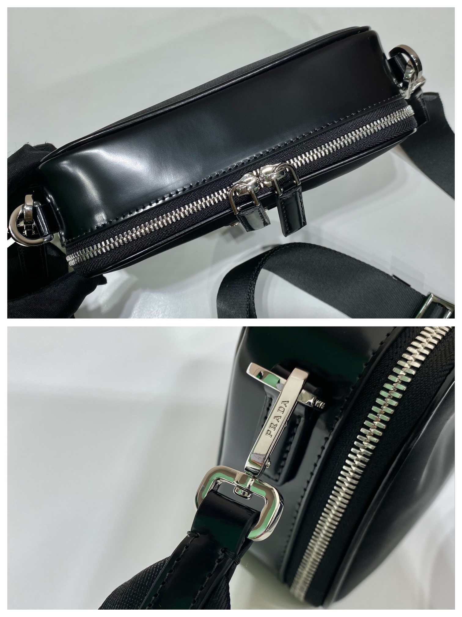 Pra*a small Pra*a brique leather bag