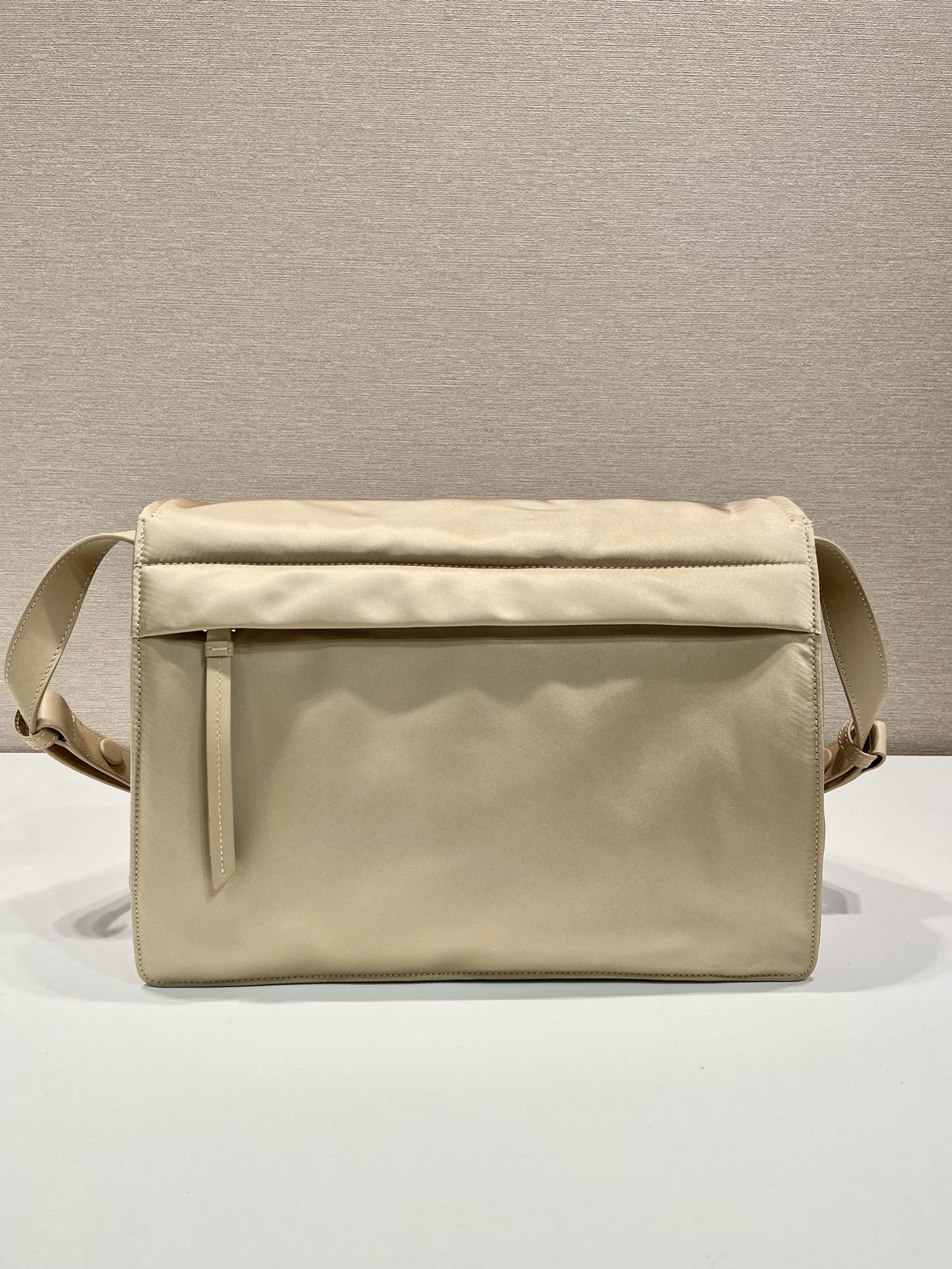 Pra*a black medium padded re-nylon shoulder bag